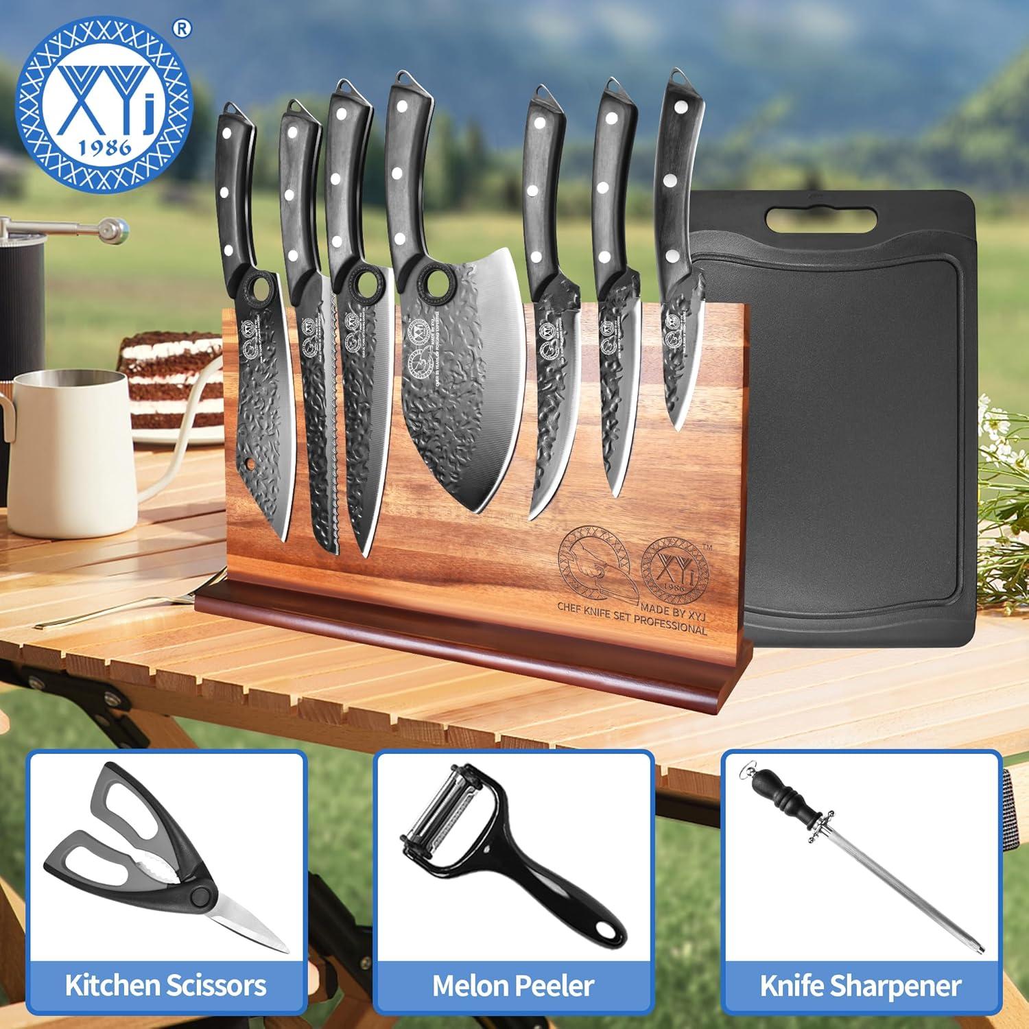 Conjunto de cuchillos de cocina XYJ 13 piezas con bloque magnético