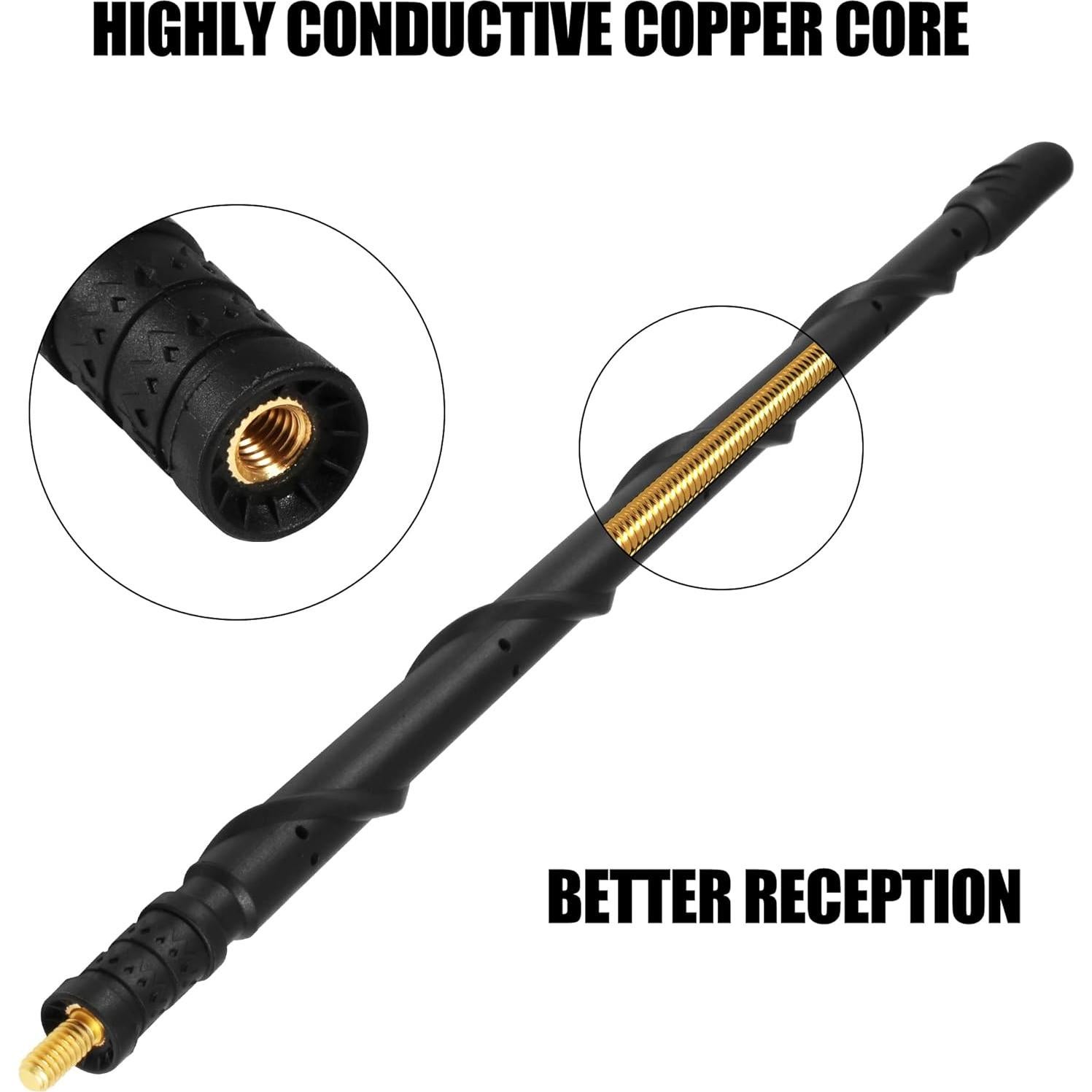 Antena corta KSaAuto 33 cm para Jeep Wrangler Gladiator 2007-2025