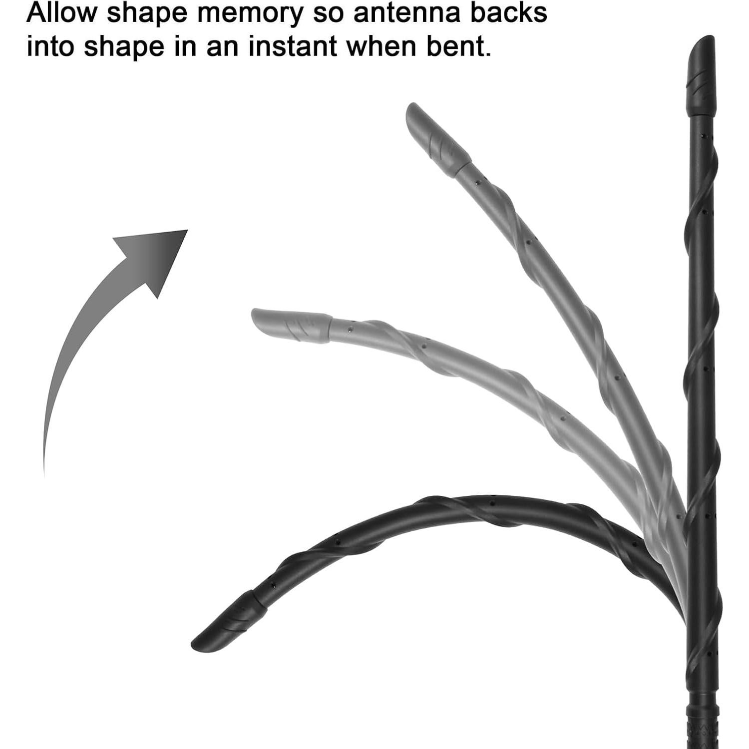 Antena corta KSaAuto 33 cm para Jeep Wrangler Gladiator 2007-2025