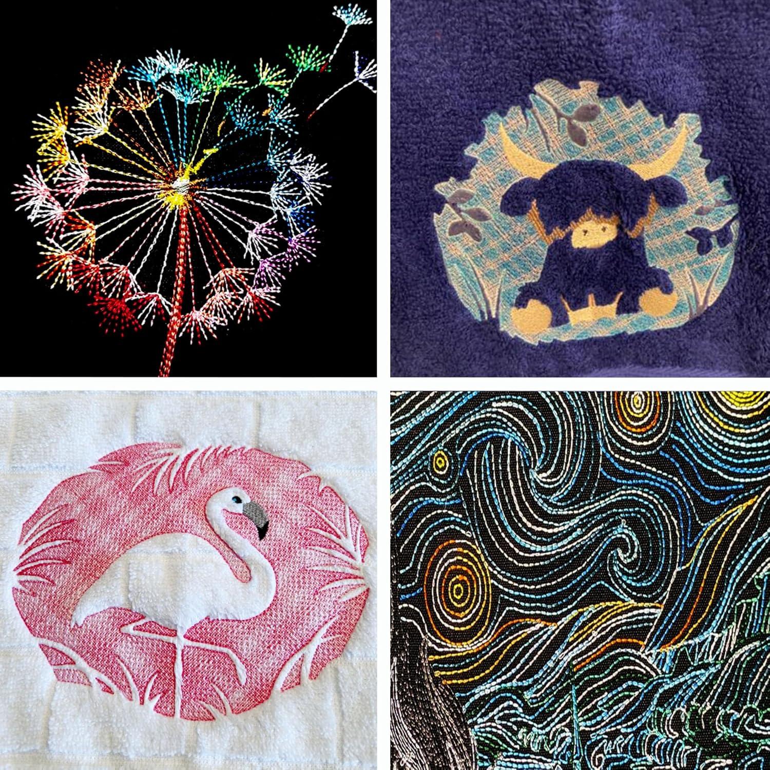 Kit de Hilo de Bordado Variegado 12 Colores 500M Nuevo Brothread