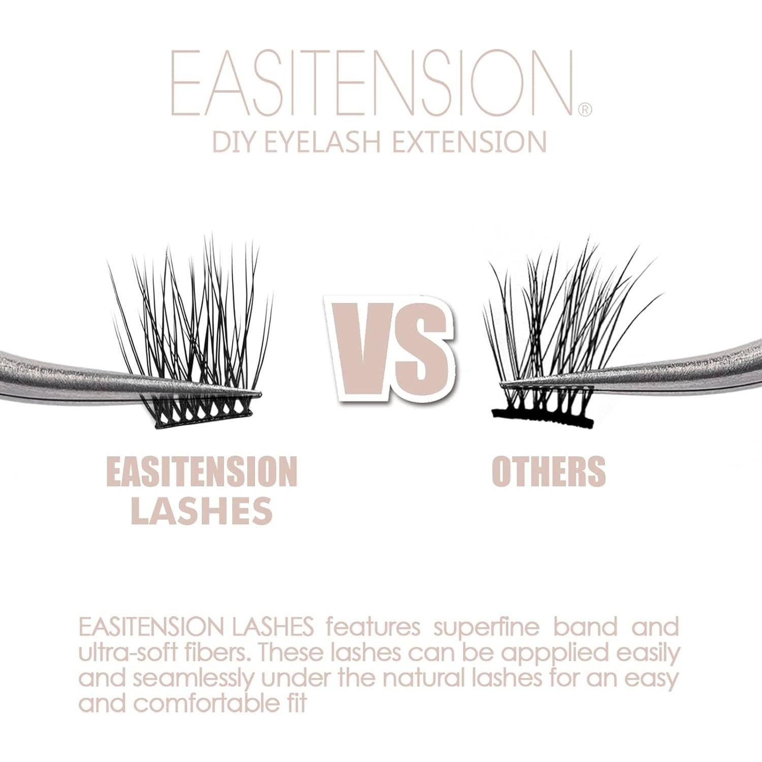 Extensión de Pestañas EASITENSION 10mm C Curl 12 Grupos Volumen