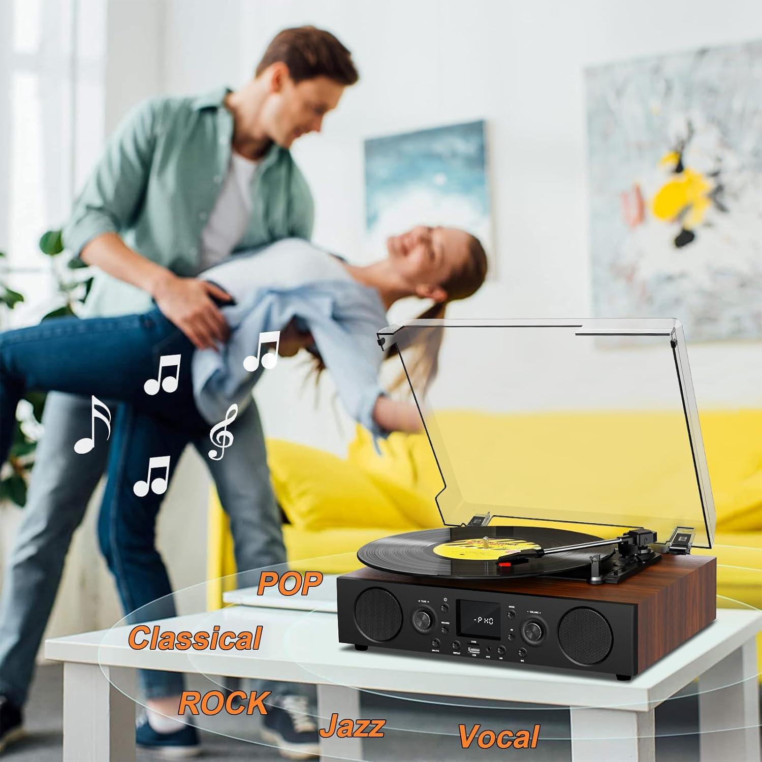 Reproductor de Vinilo DANFI AUDIO TE-103 Bluetooth 3 Velocidades