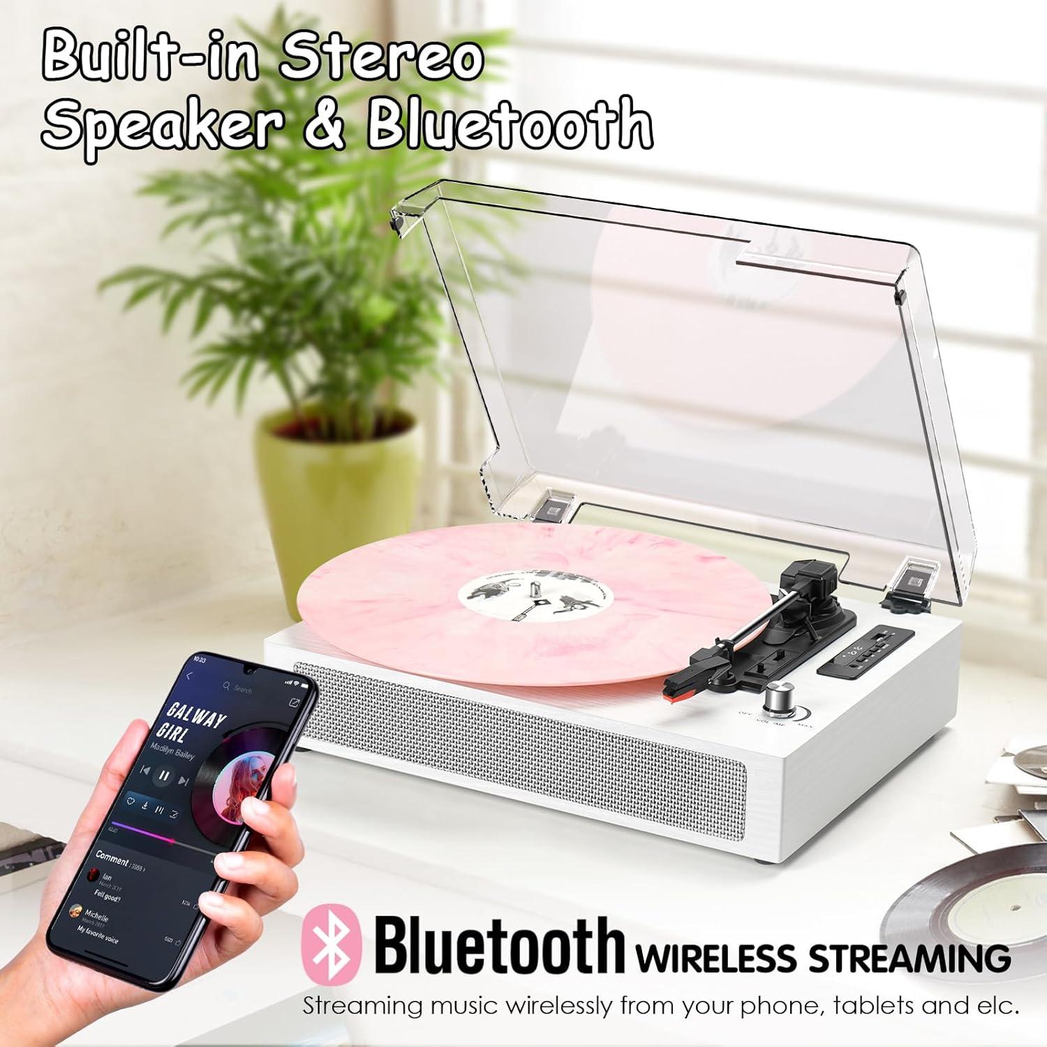 Reproductor de Vinilo Bluetooth DANFI AUDIO TE-2019 3 Velocidades