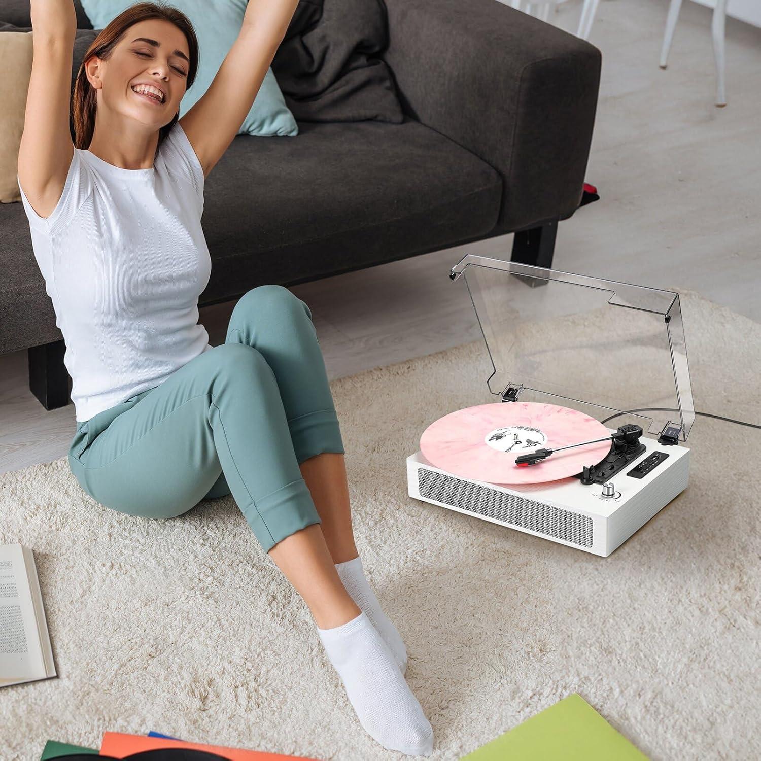 Reproductor de Vinilo Bluetooth DANFI AUDIO TE-2019 3 Velocidades