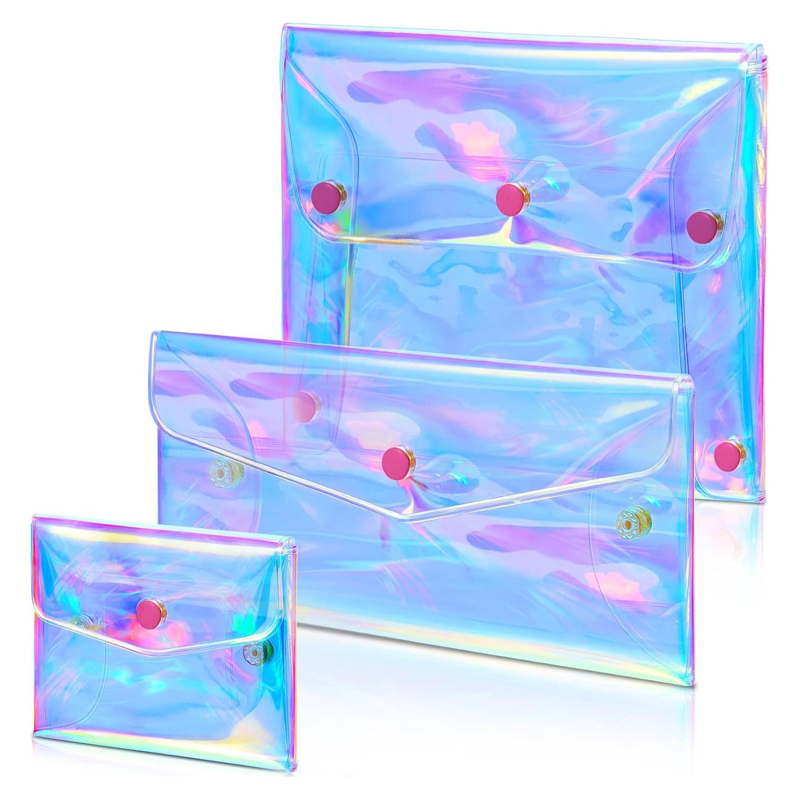 Conjunto 3 Bolsas de Maquillaje Holográficas Patelai - Tamaños Mixtos