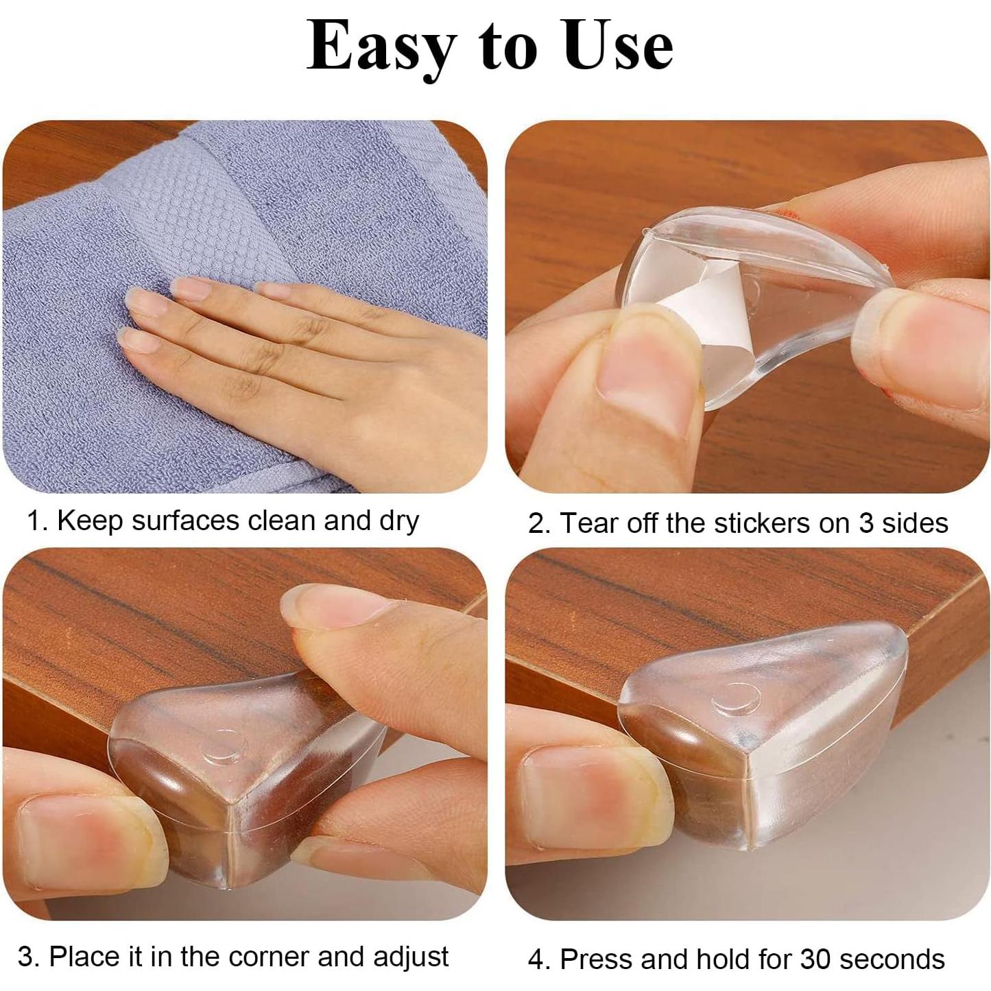 Paquete de 12 Protectores de Esquinas Transparentes MOYONTE