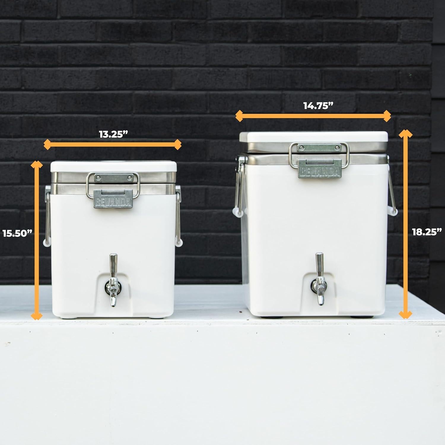 Dispensador de Bebidas Aislado Bevanda 3 Galones Acero Inoxidable