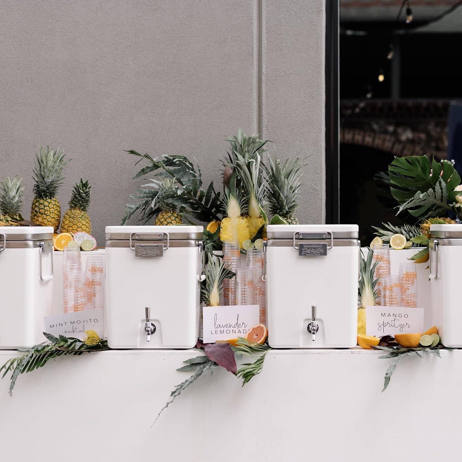 Dispensador de Bebidas Aislado Bevanda 3 Galones Acero Inoxidable