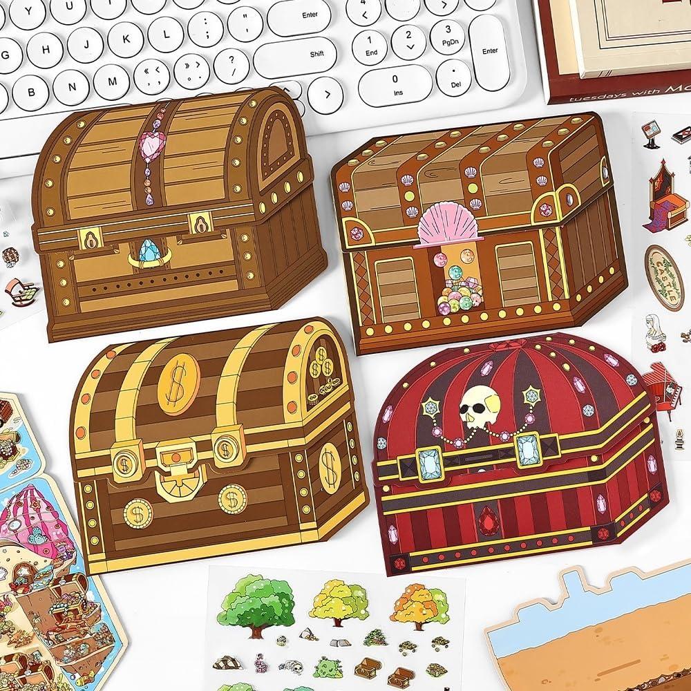 4 Sets Etiquetas 3D DIY Casa Affoto - Manualidades Creativas