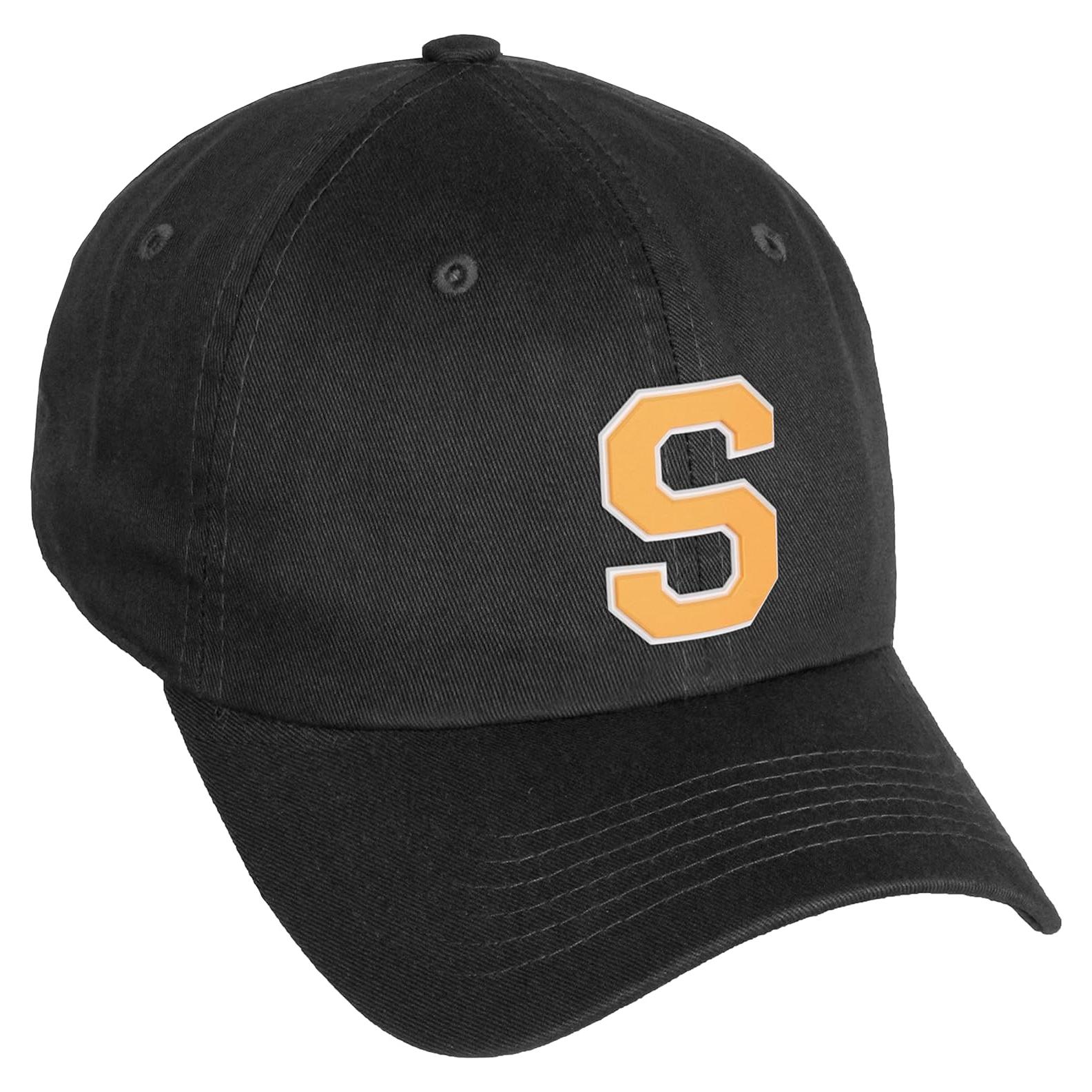 Gorra de papá Daxton Classic 3D Varsity Unisex Blanco Naranja