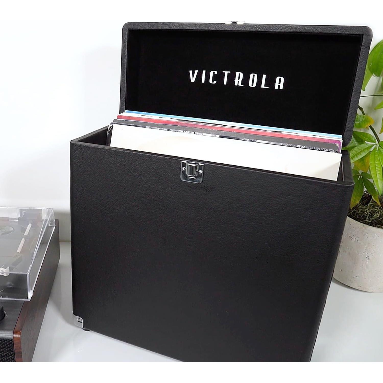 Estuche de Almacenamiento de Discos Victrola Blanco - 30 Álbumes