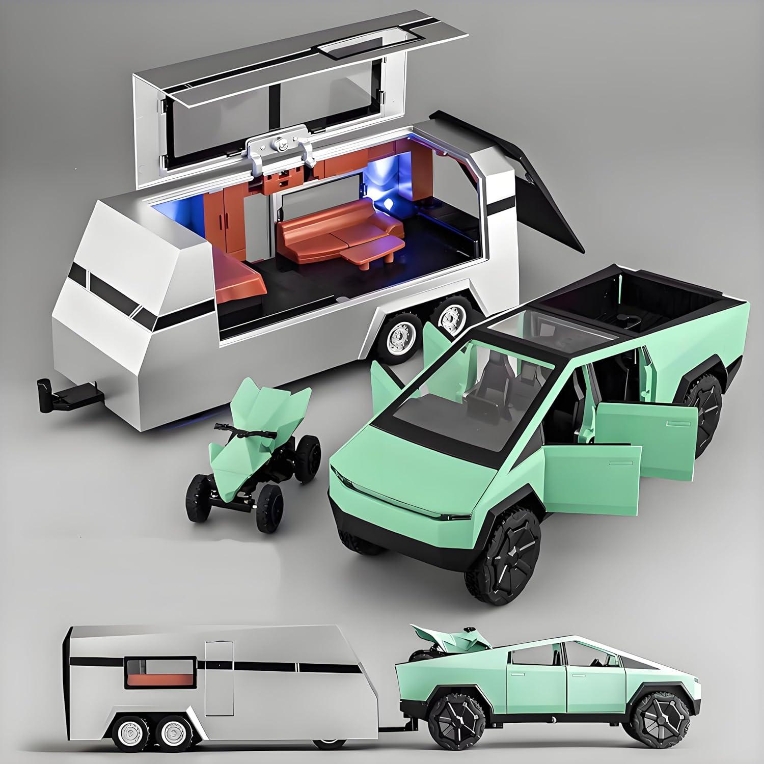 Camión de Juguete Cybertruck Verde 1/32 con Luz y Sonido