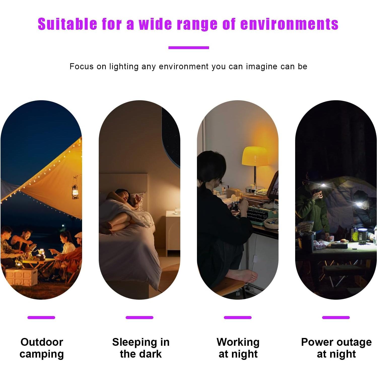 4 PCS Luz de Ambiente LED USB Sylvil para Automóvil Interior Azul