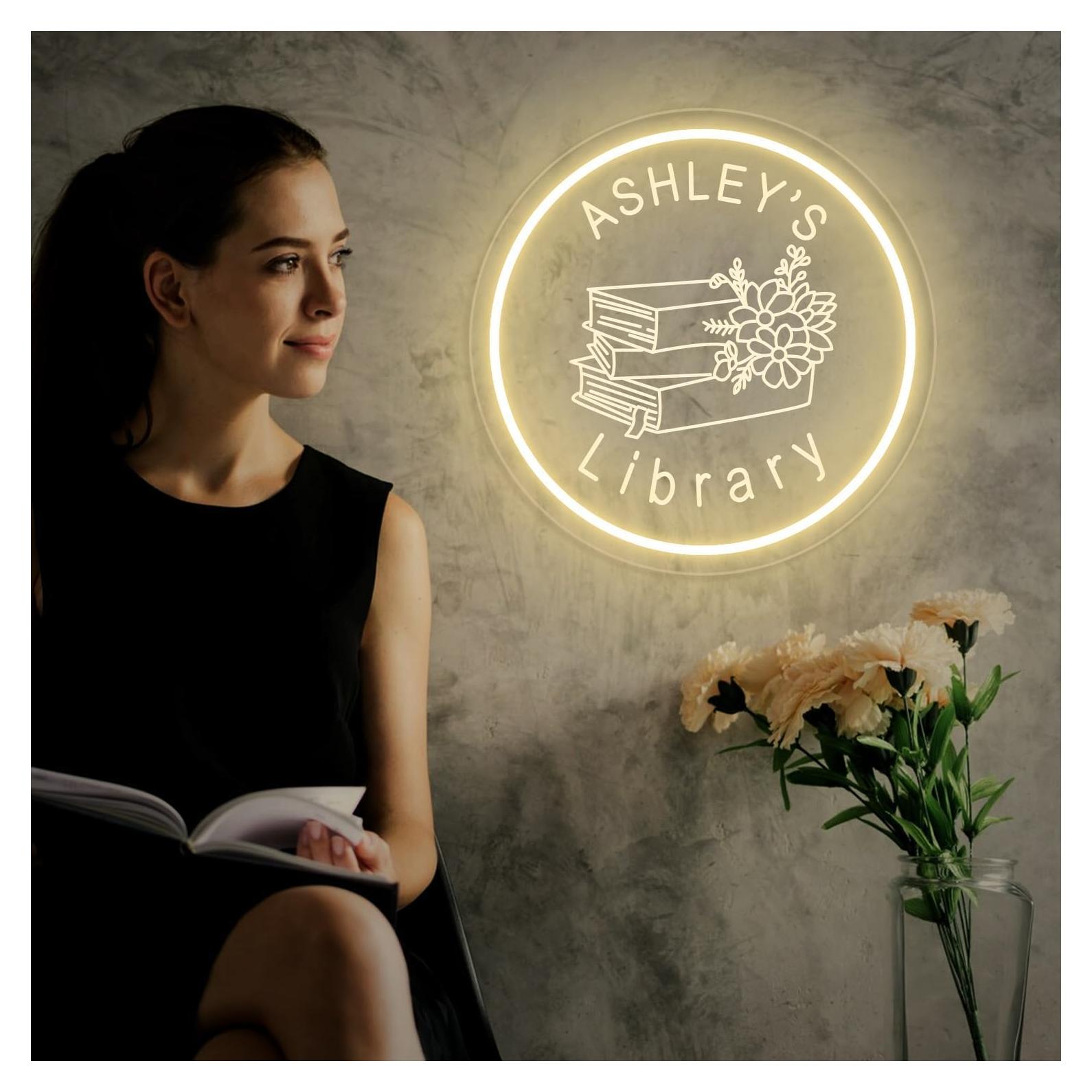 Cartel de Neón Personalizado Housignz 20 cm Decoración Estantería