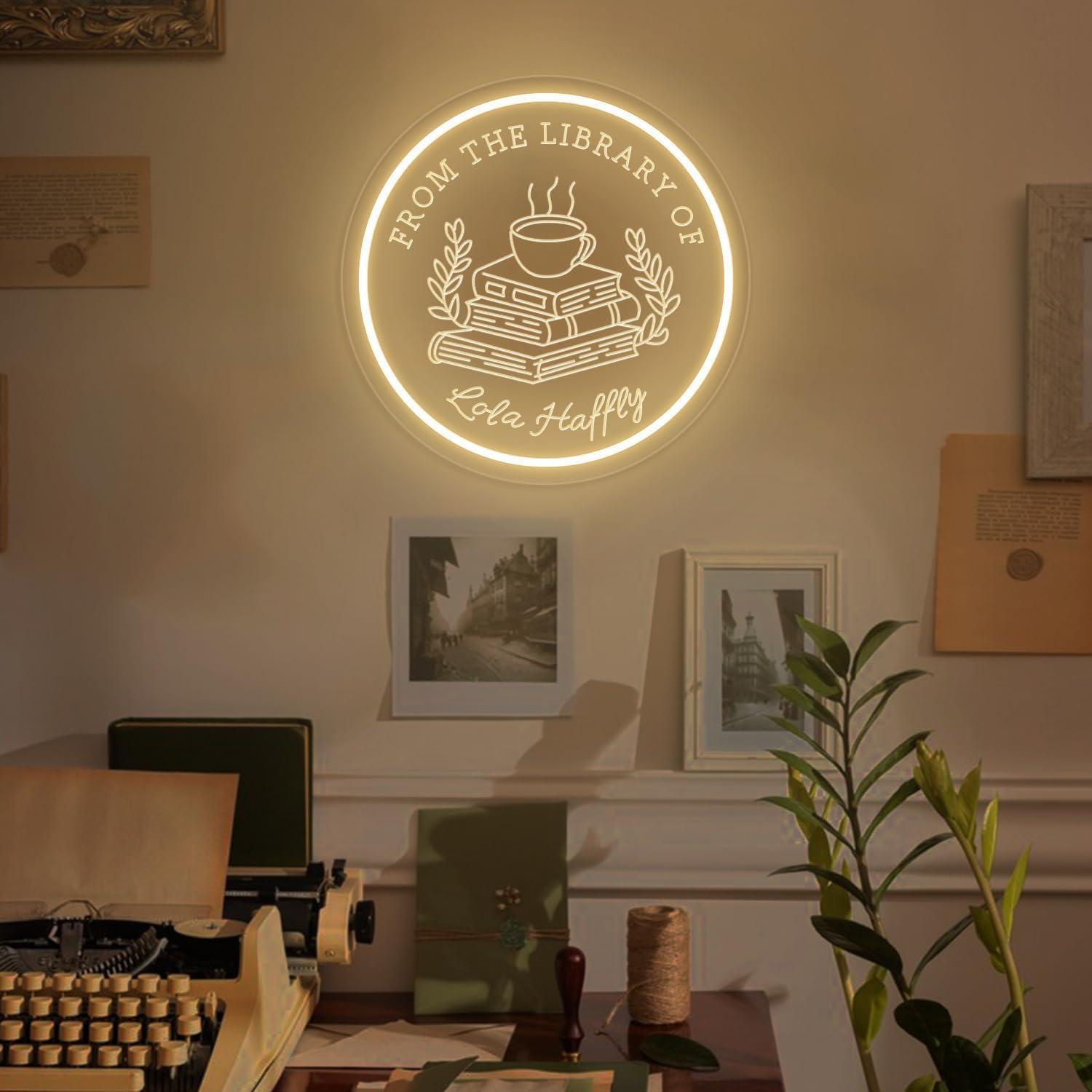 Cartel de Neón Personalizado Housignz 20 cm Decoración Estantería