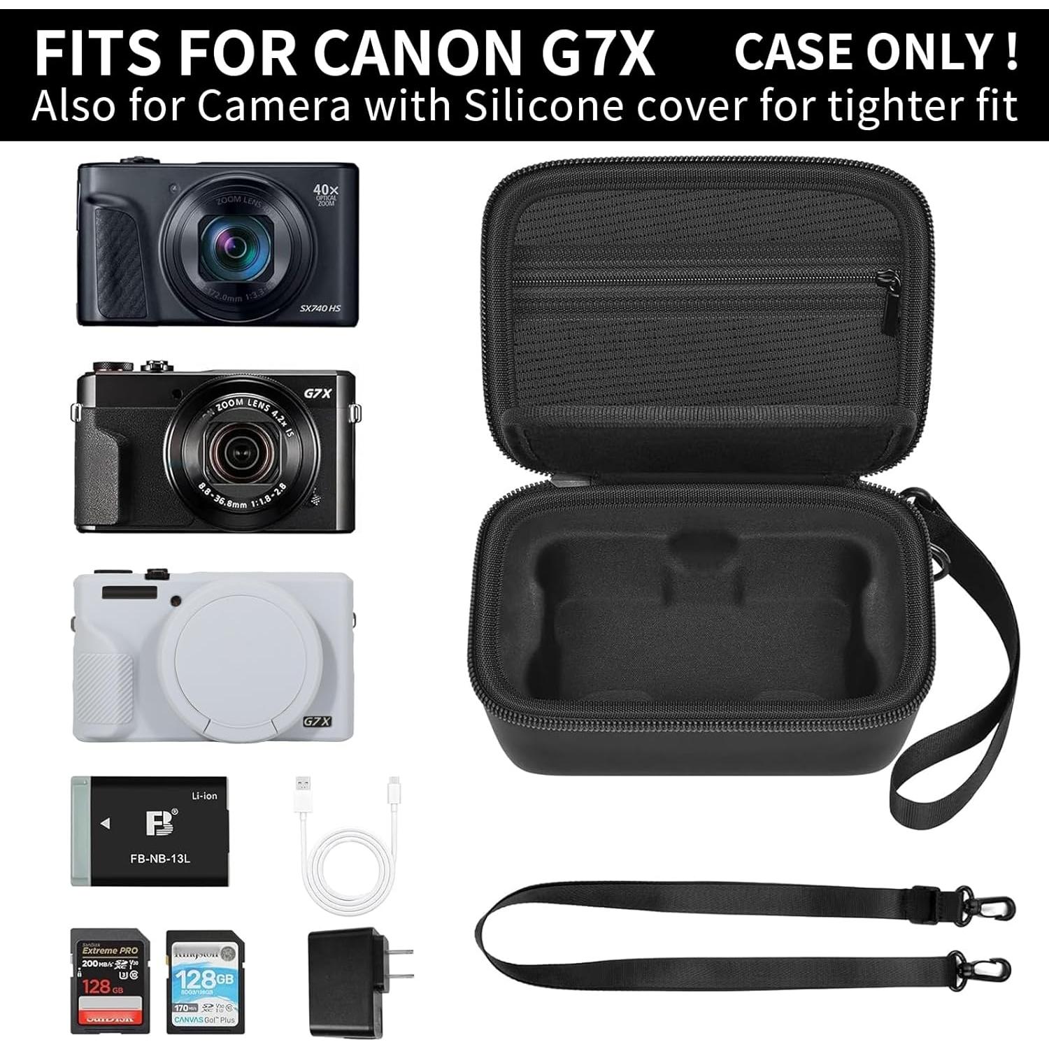 Funda para Cámara Digital Canon PowerShot G7X/SX740 - Negro