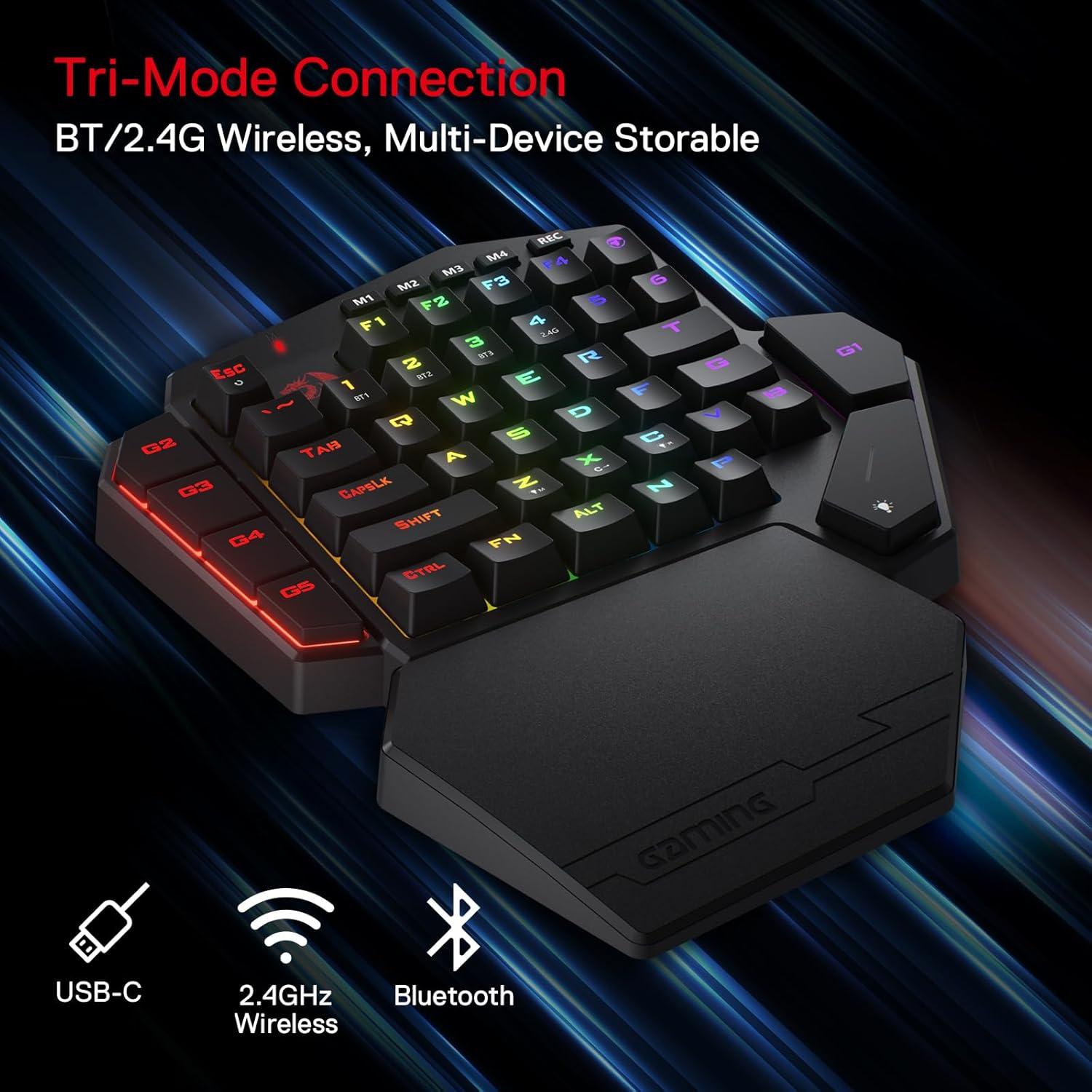 Teclado Mecánico Inalámbrico Redragon K585 PRO RGB 42 Teclas