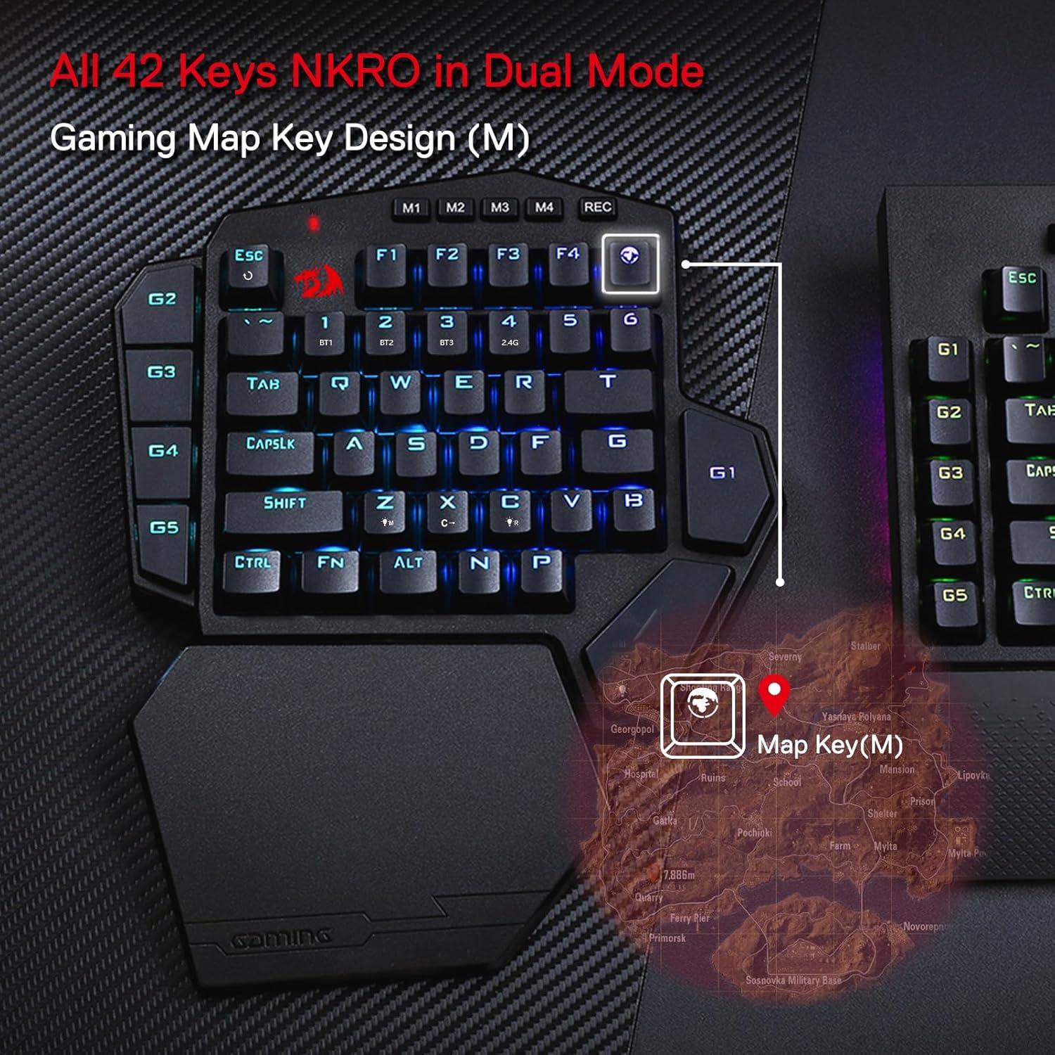 Teclado Mecánico Inalámbrico Redragon K585 PRO RGB 42 Teclas