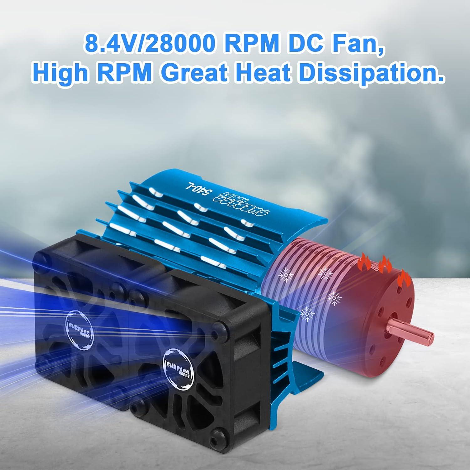 Ventilador de Enfriamiento ARRAROWN 30mm para Motor RC 36mm