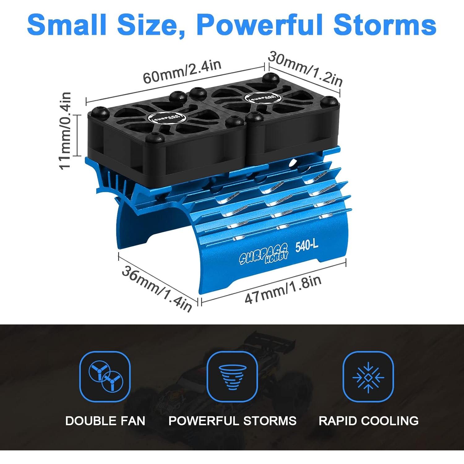 Ventilador de Enfriamiento ARRAROWN 30mm para Motor RC 36mm