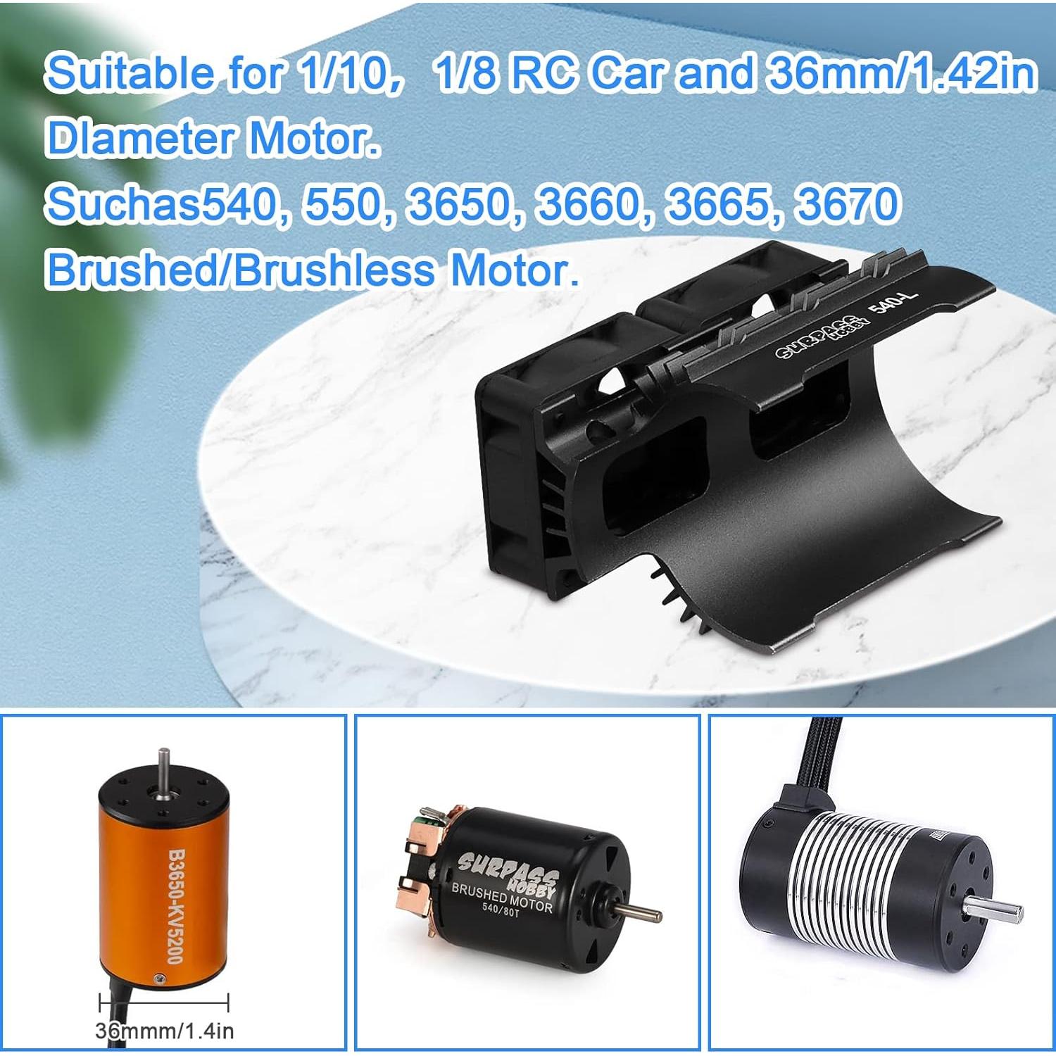 Ventilador Doble 30mm ARRAROWN para Motor RC 36mm