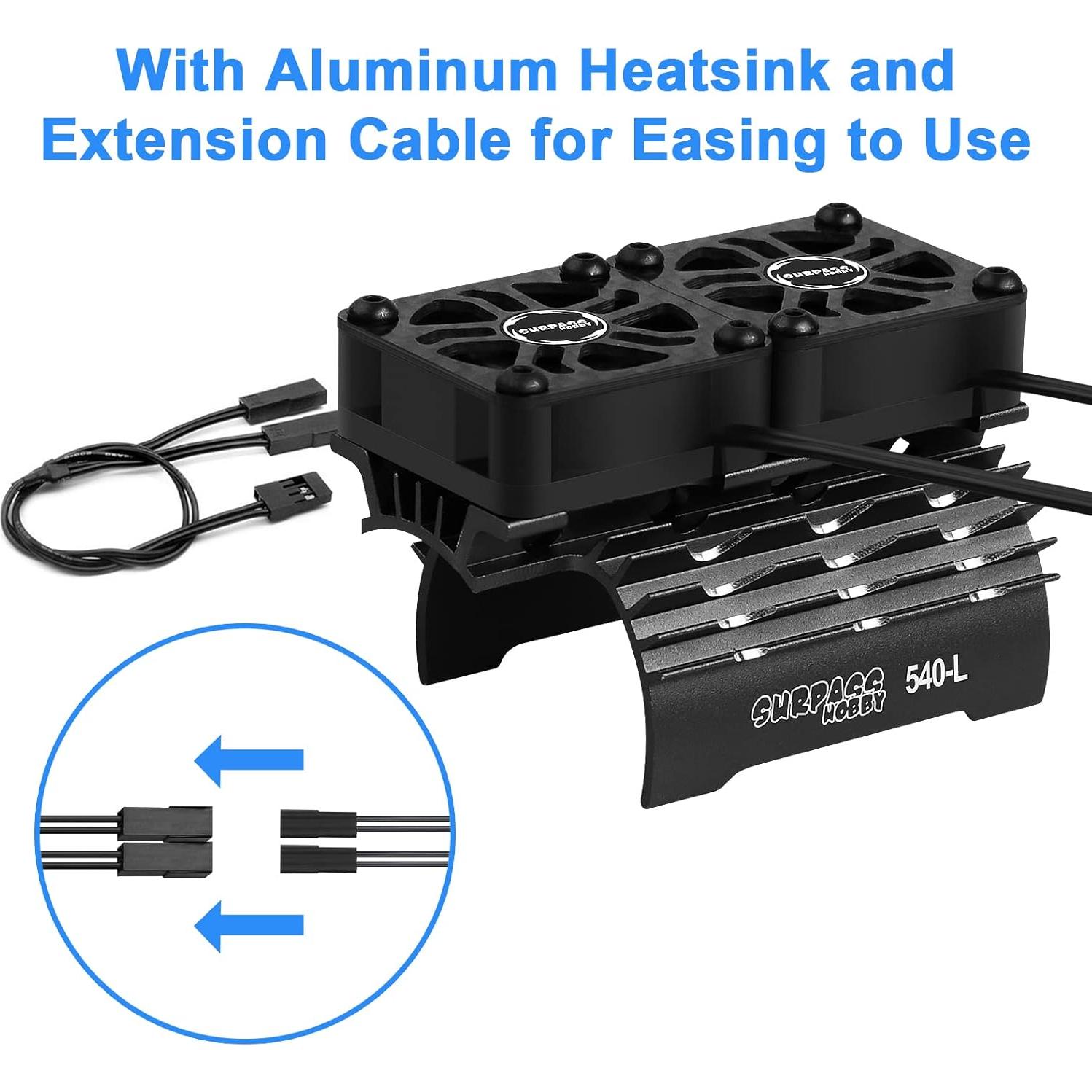 Ventilador Doble 30mm ARRAROWN para Motor RC 36mm