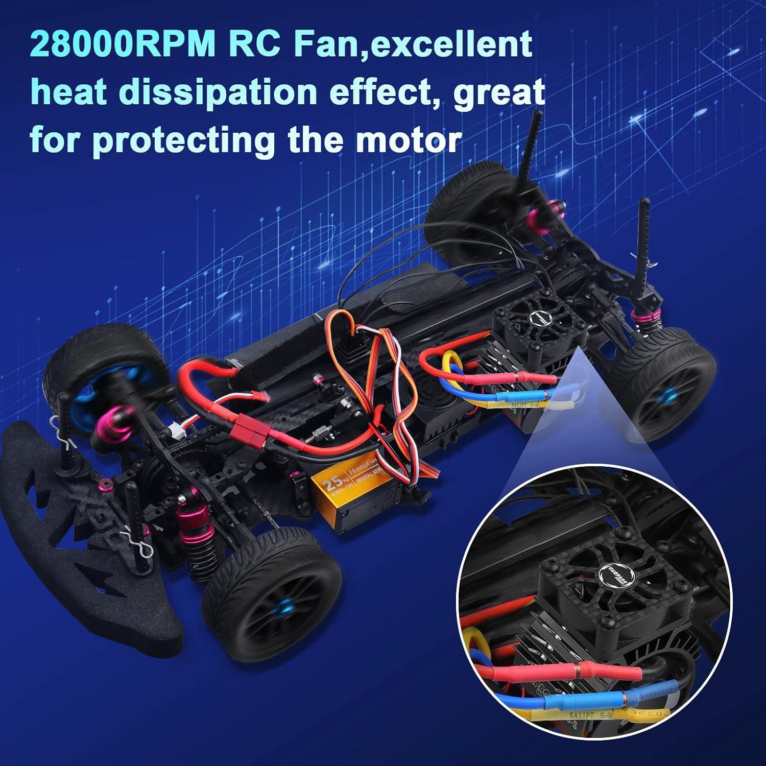 Ventilador de Enfriamiento ARRAROWN 30mm 28000RPM para Motor RC