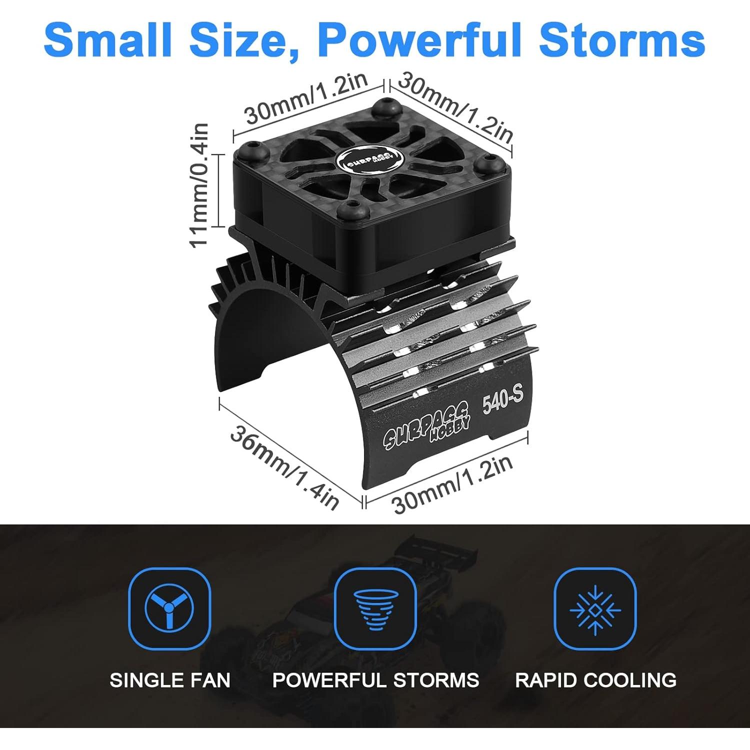 Ventilador de Enfriamiento ARRAROWN 30mm 28000RPM para Motor RC