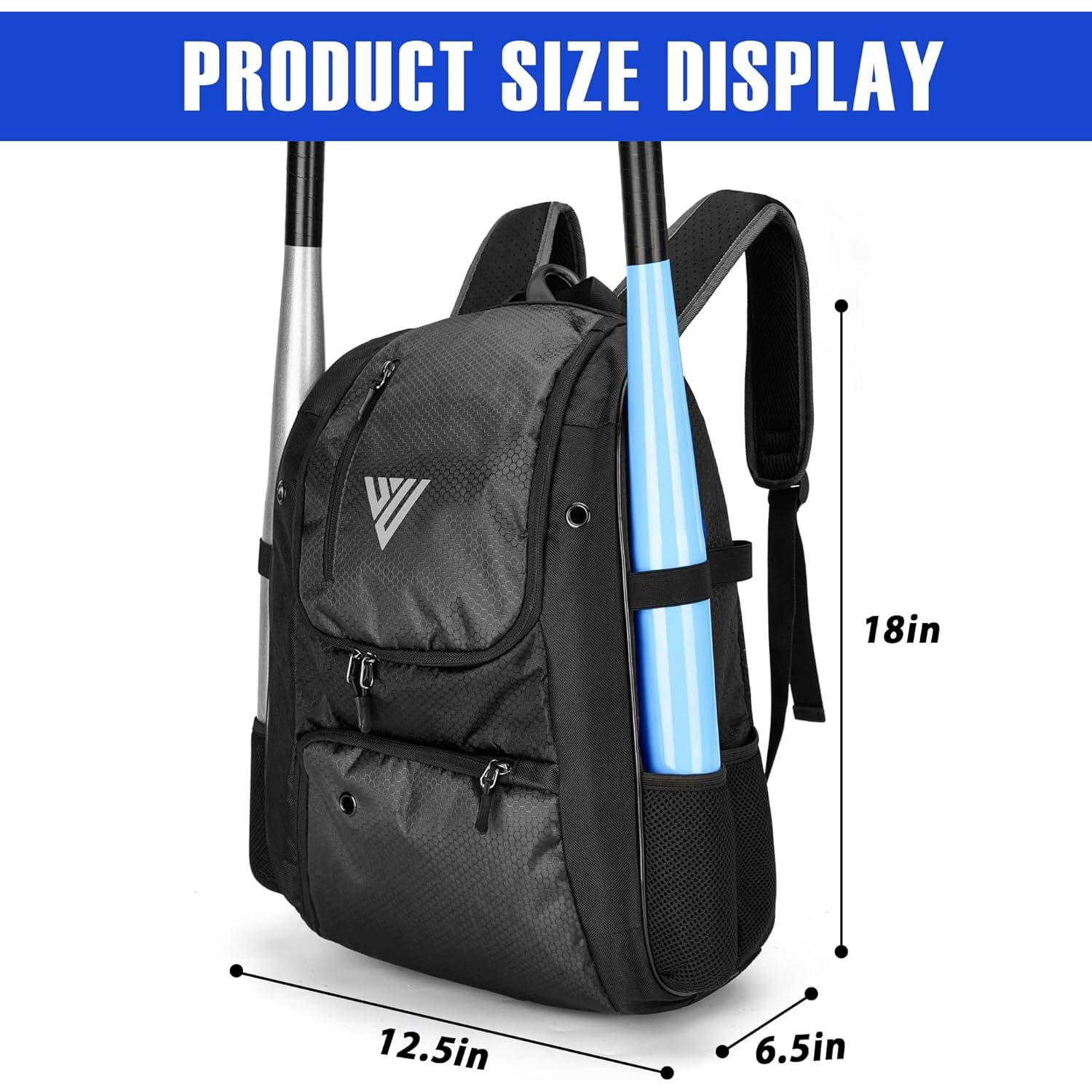 Mochila de Béisbol DAREKUKU Dr14-bk 18L para Niños y Niñas