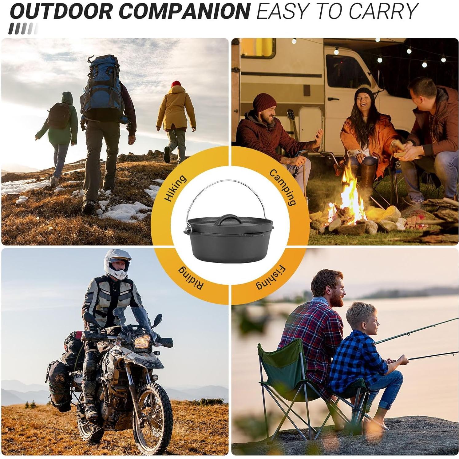 Olla de Hierro Fundido 1.5QT Northriver Casting con Tapa