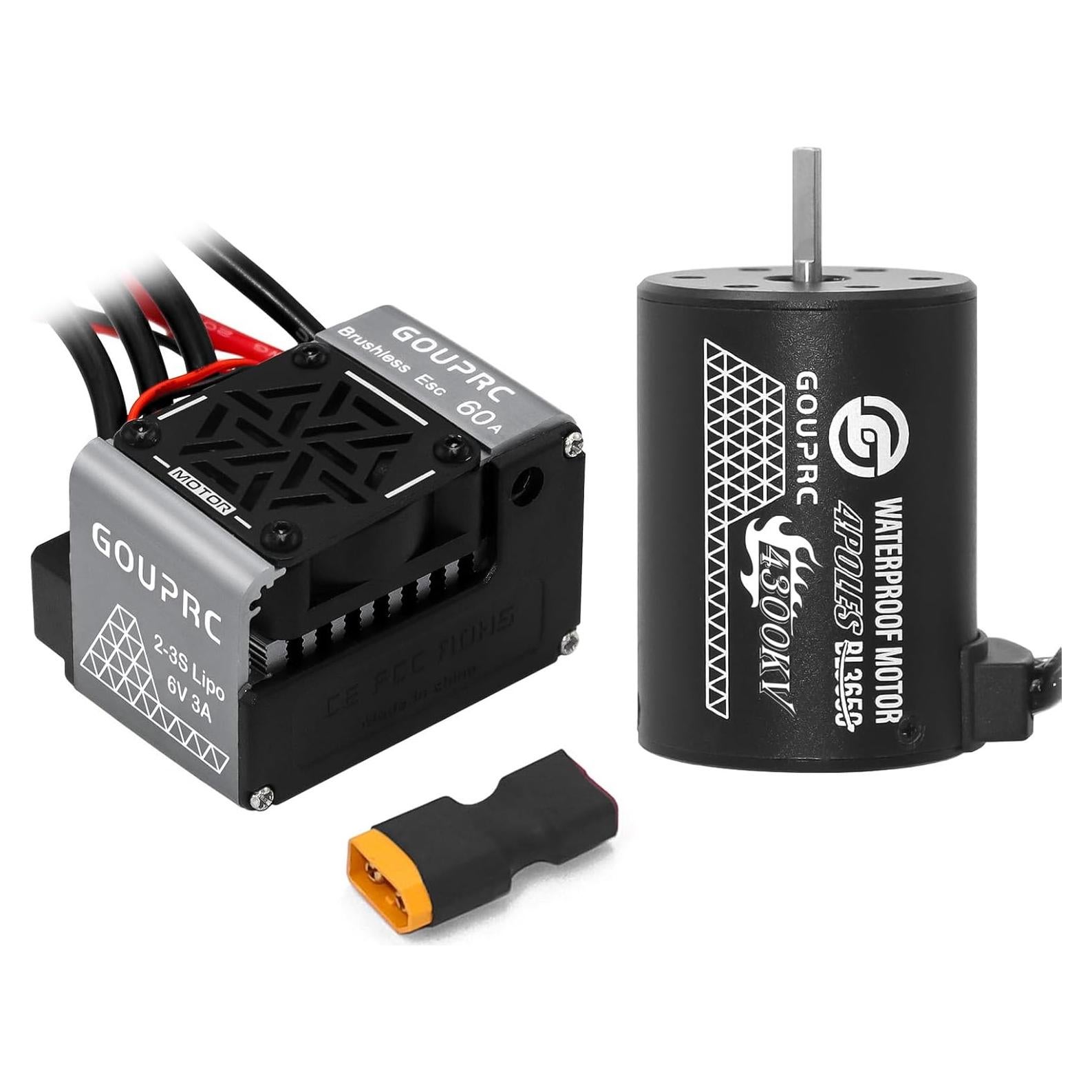 Motor Sin Escobillas GOUPRC S3650 4300KV 60A para RC 1/10