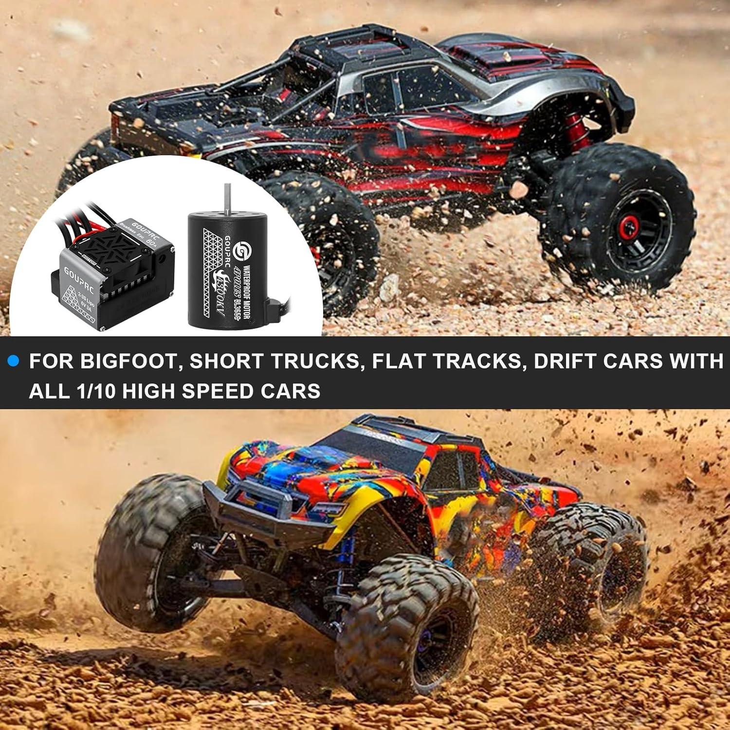 Motor Sin Escobillas GOUPRC S3650 4300KV 60A para RC 1/10