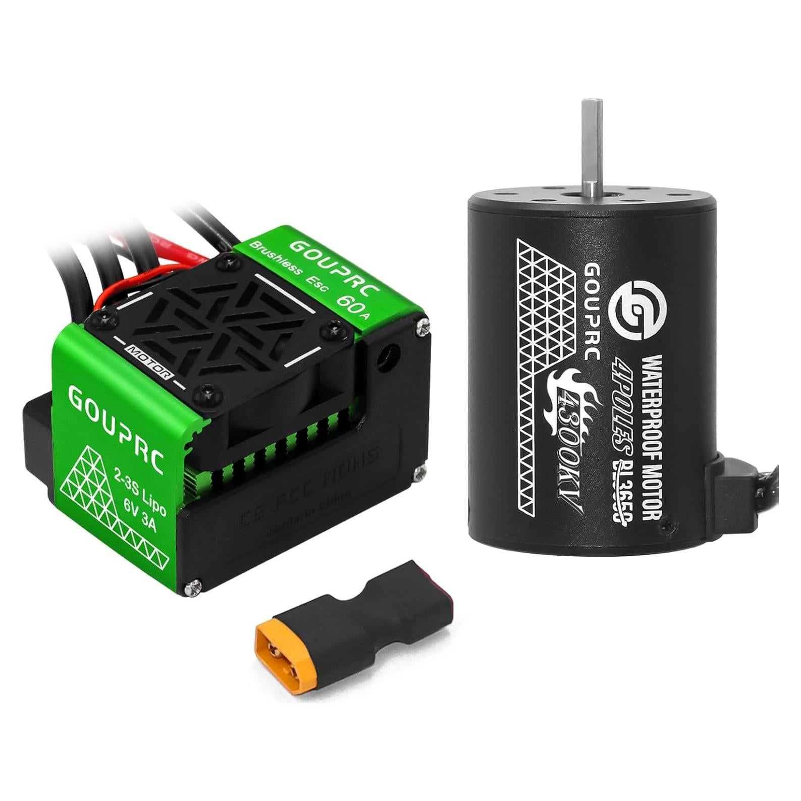 Motor sin escobillas GOUPRC S3650 4300KV + ESC 60A RC 1/10