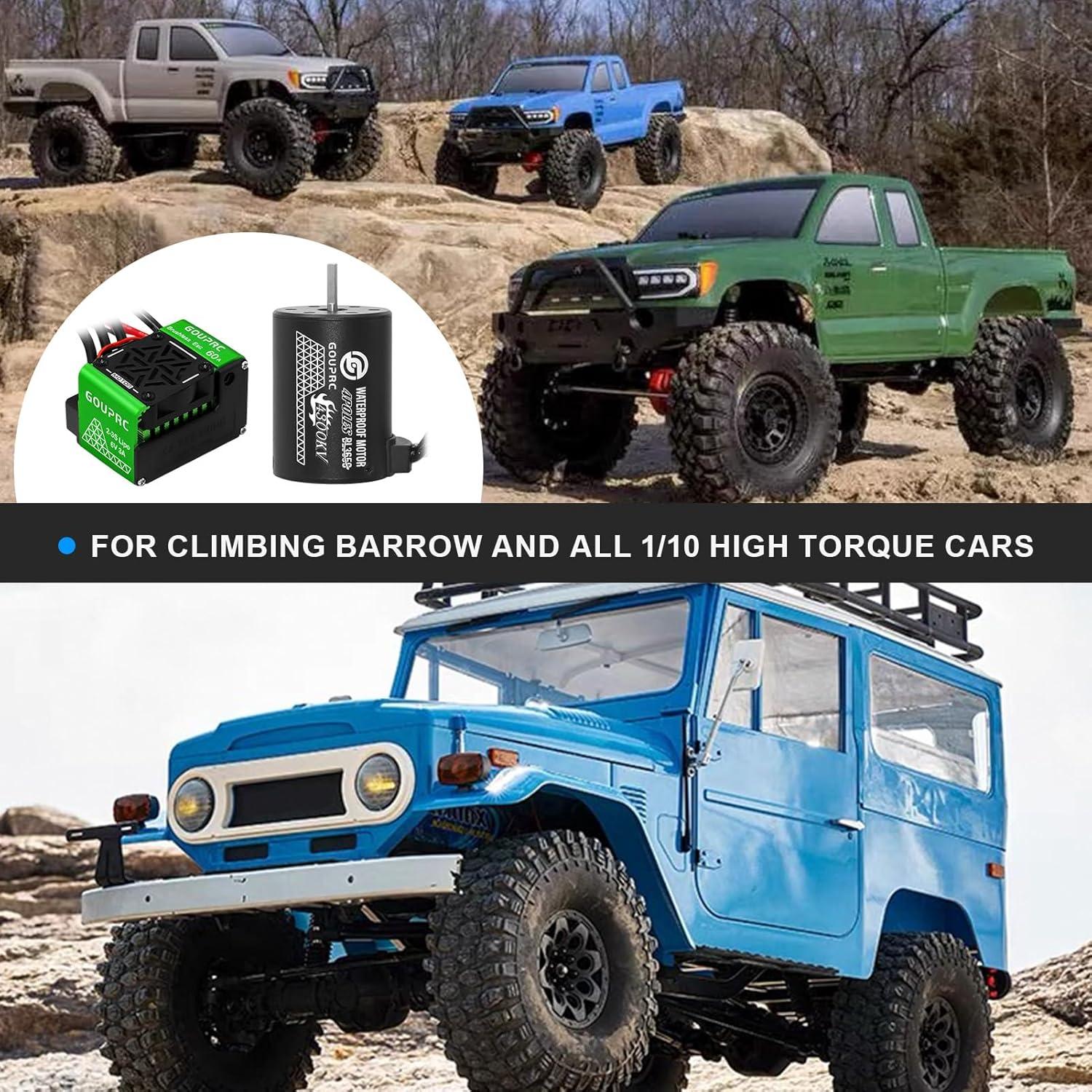 Motor sin escobillas GOUPRC S3650 4300KV + ESC 60A RC 1/10