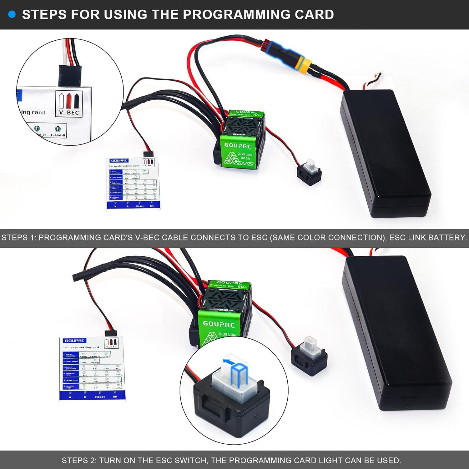 Motor sin escobillas GOUPRC S3650 4300KV + ESC 60A RC 1/10