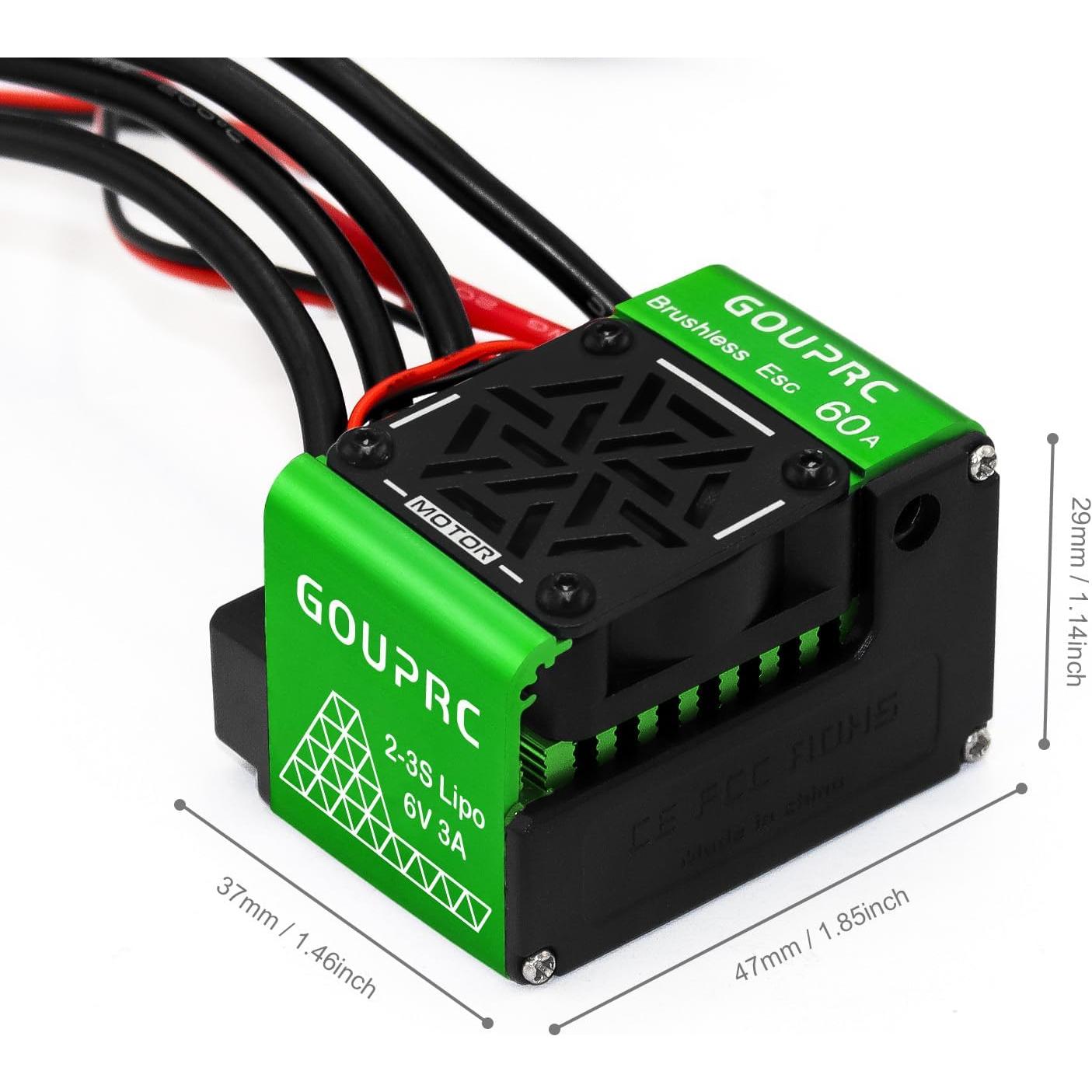 Motor sin escobillas GOUPRC S3650 4300KV + ESC 60A RC 1/10