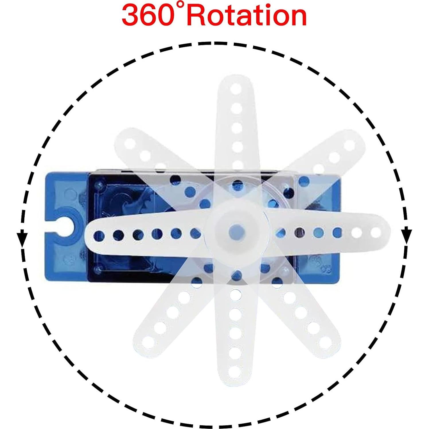 Servo Micro FS90RZ 360 Grados 9g con Ruedas para RC