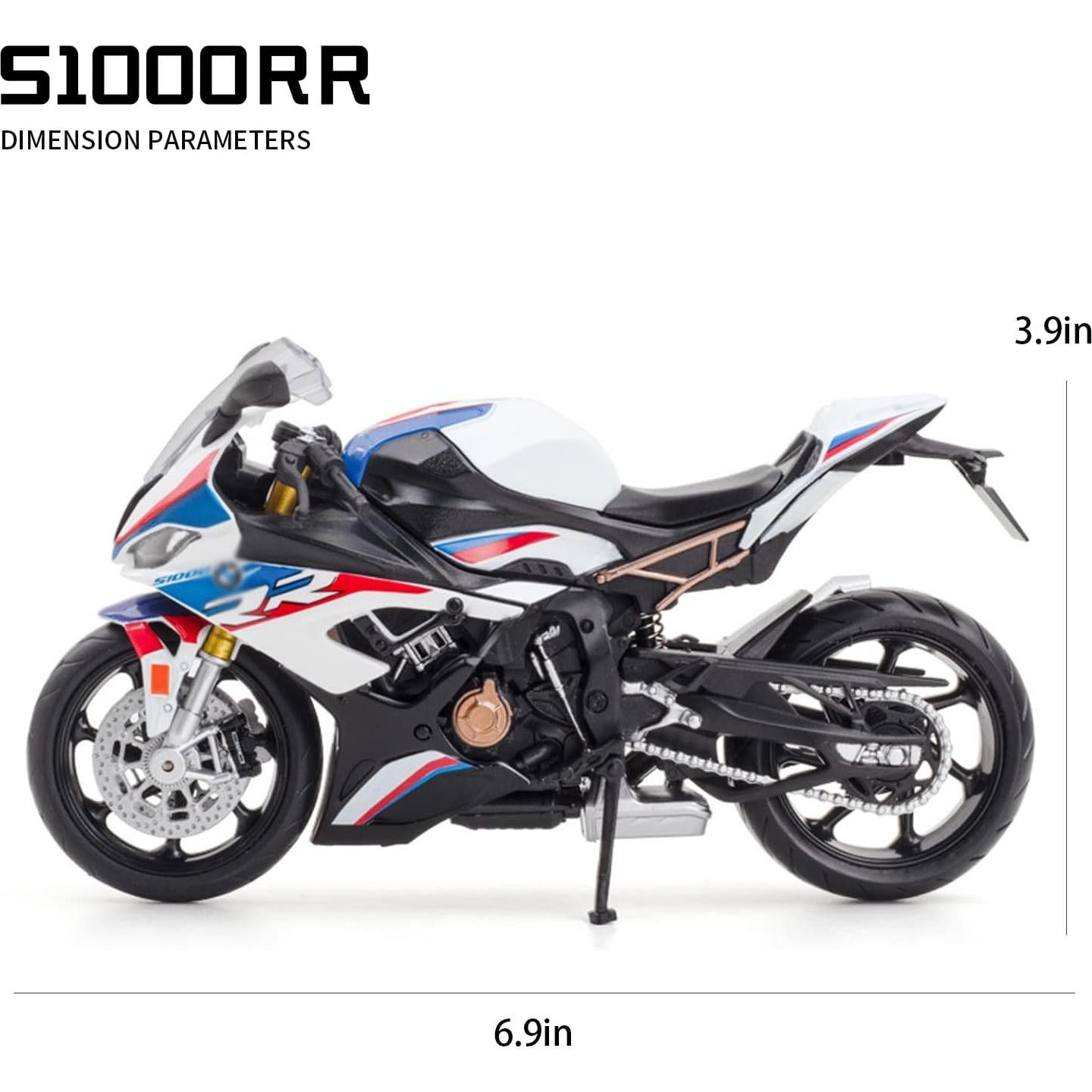 Motocicleta Die Cast COOLPUR S1000RR Escala 1:12 Azul