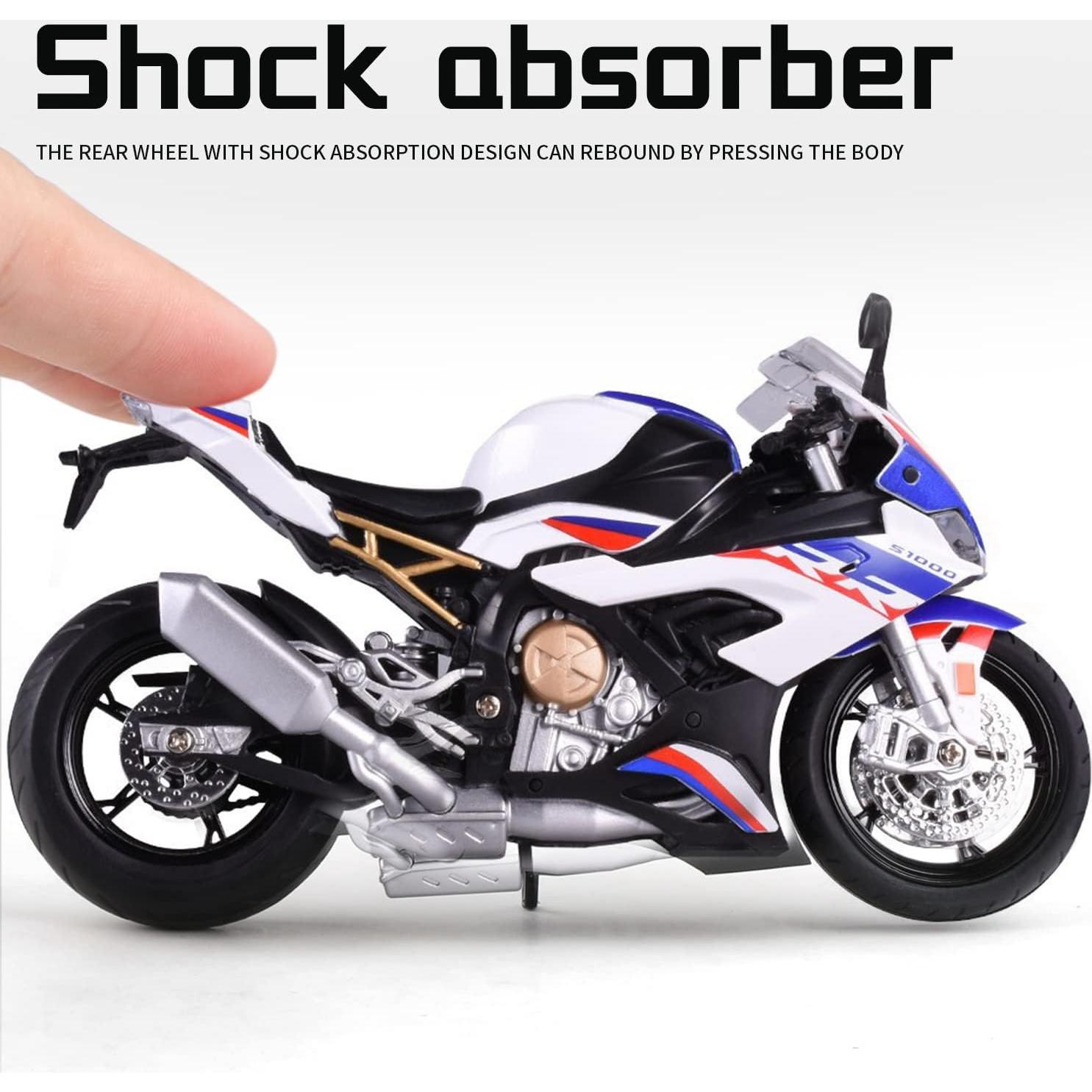 Motocicleta Die Cast COOLPUR S1000RR Escala 1:12 Azul
