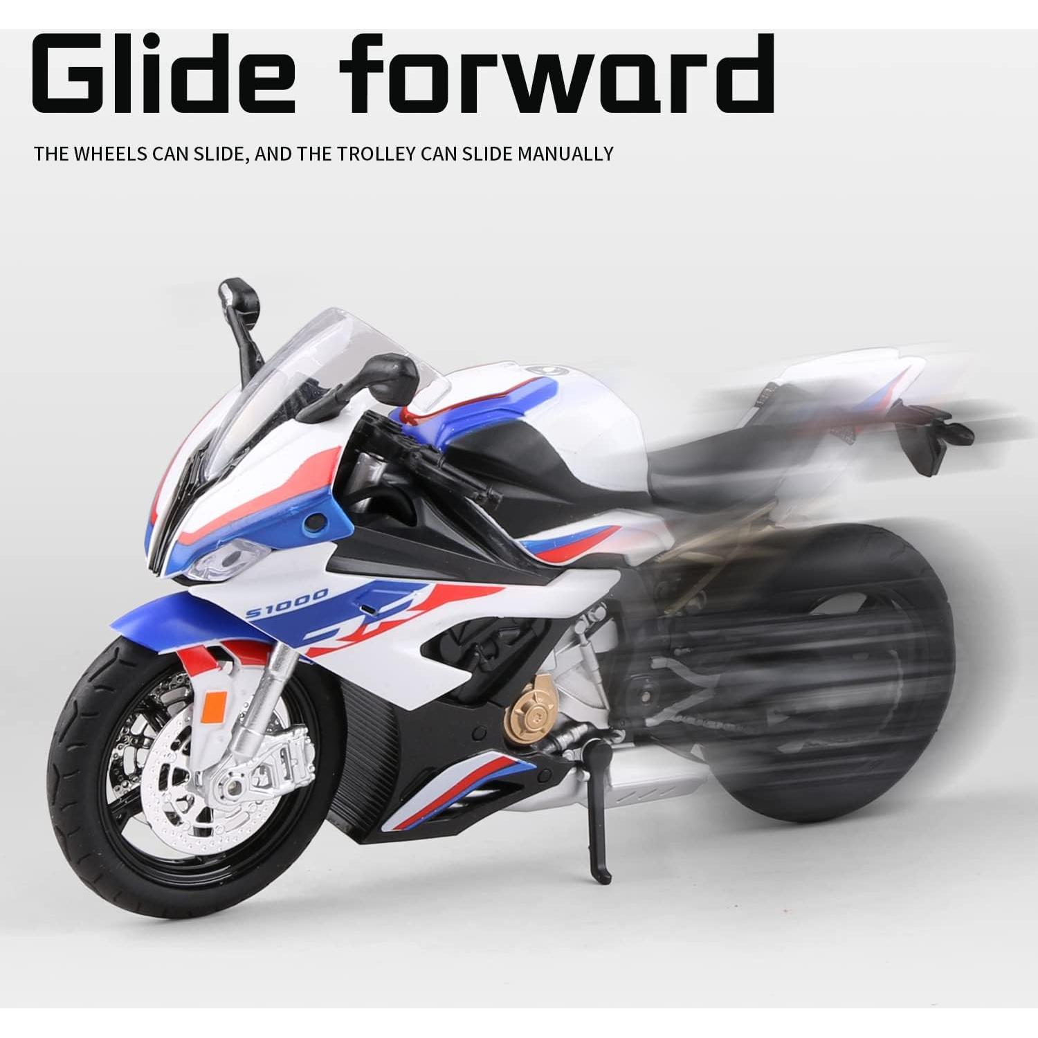 Motocicleta Die Cast COOLPUR S1000RR Escala 1:12 Azul