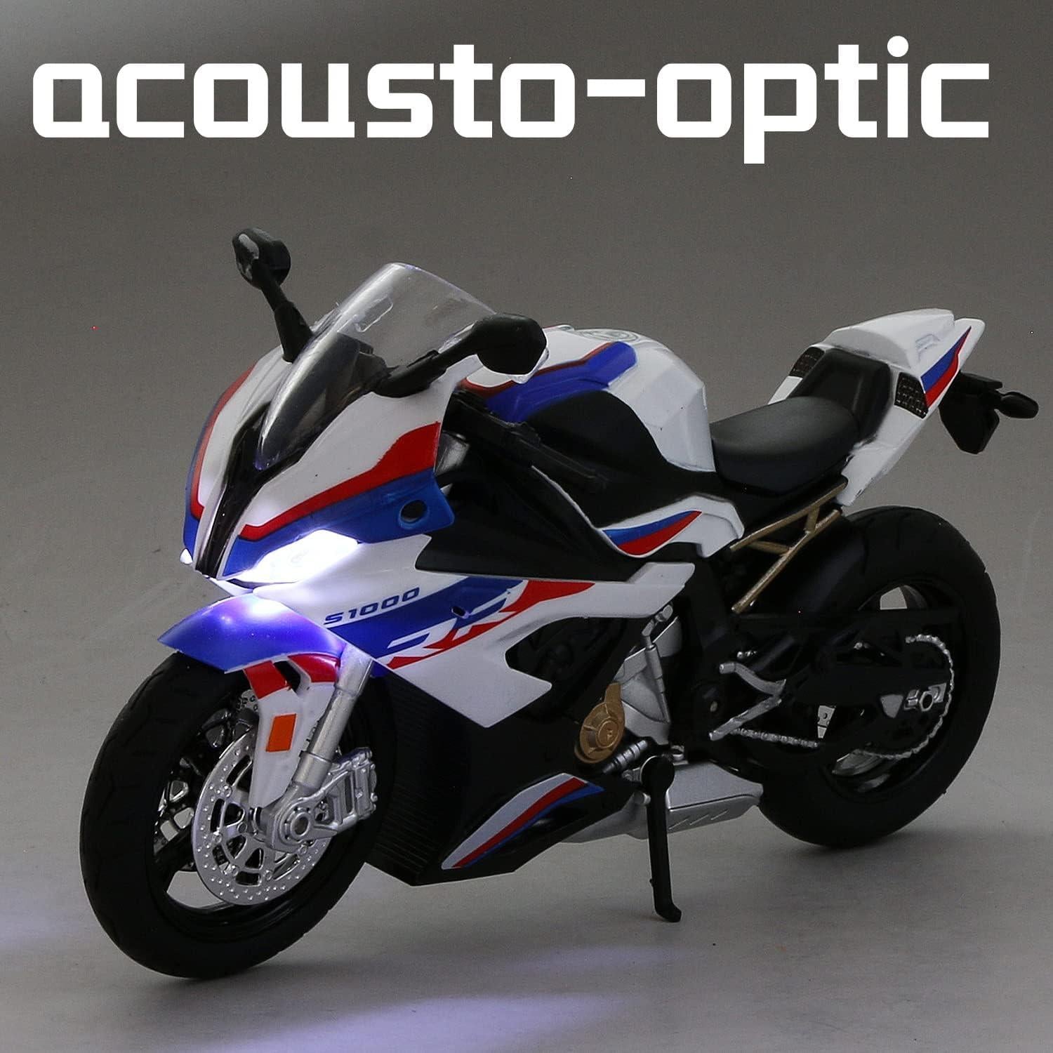 Motocicleta Die Cast COOLPUR S1000RR Escala 1:12 Azul