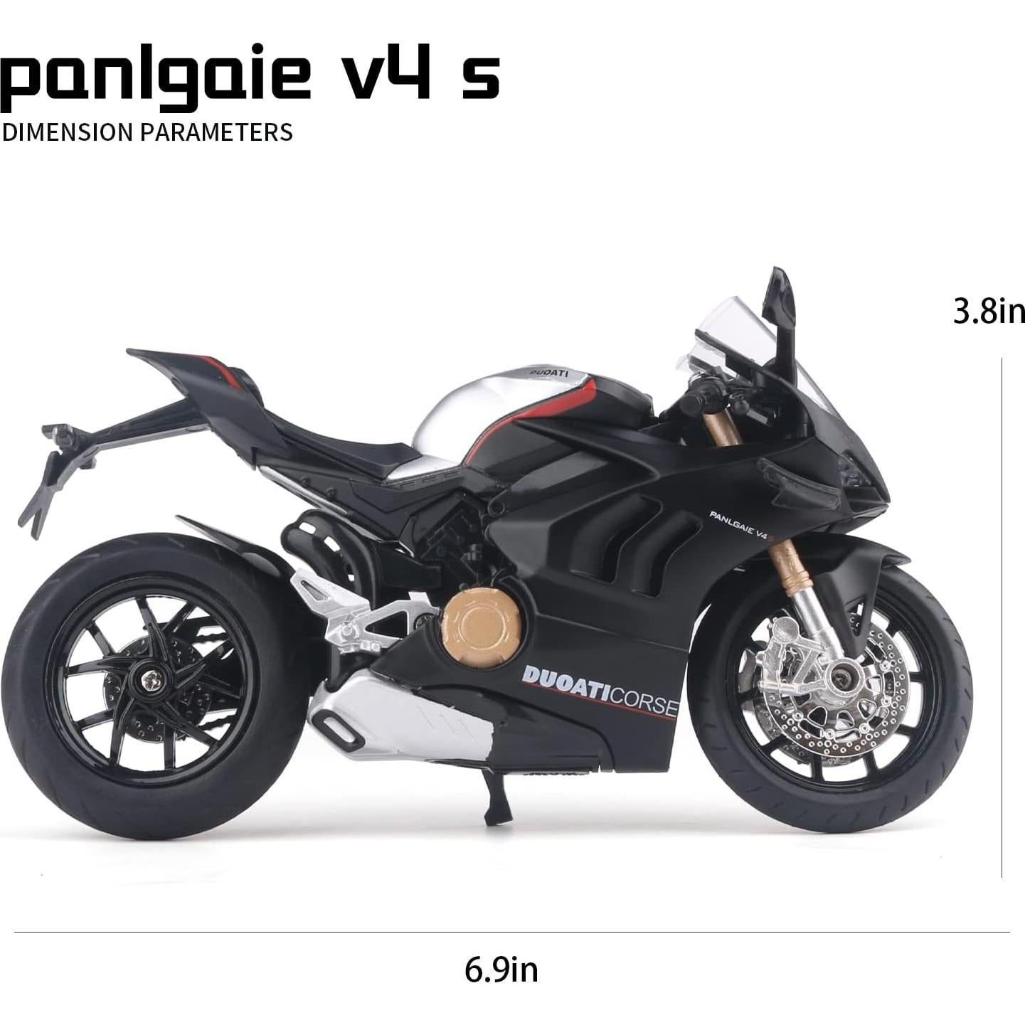 Motocicleta Die Cast COOLPUR Ducati V4 1:12 Negro