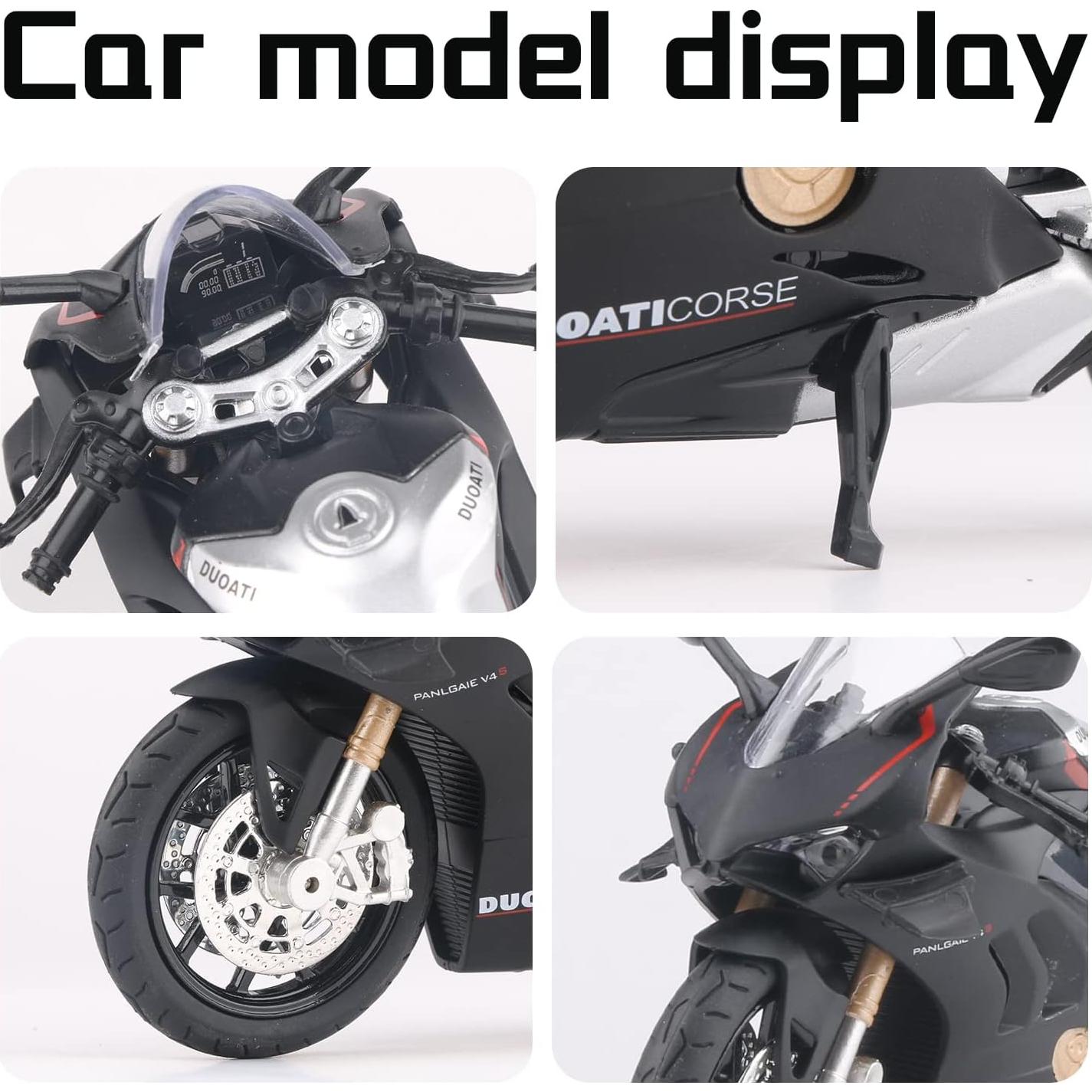 Motocicleta Die Cast COOLPUR Ducati V4 1:12 Negro