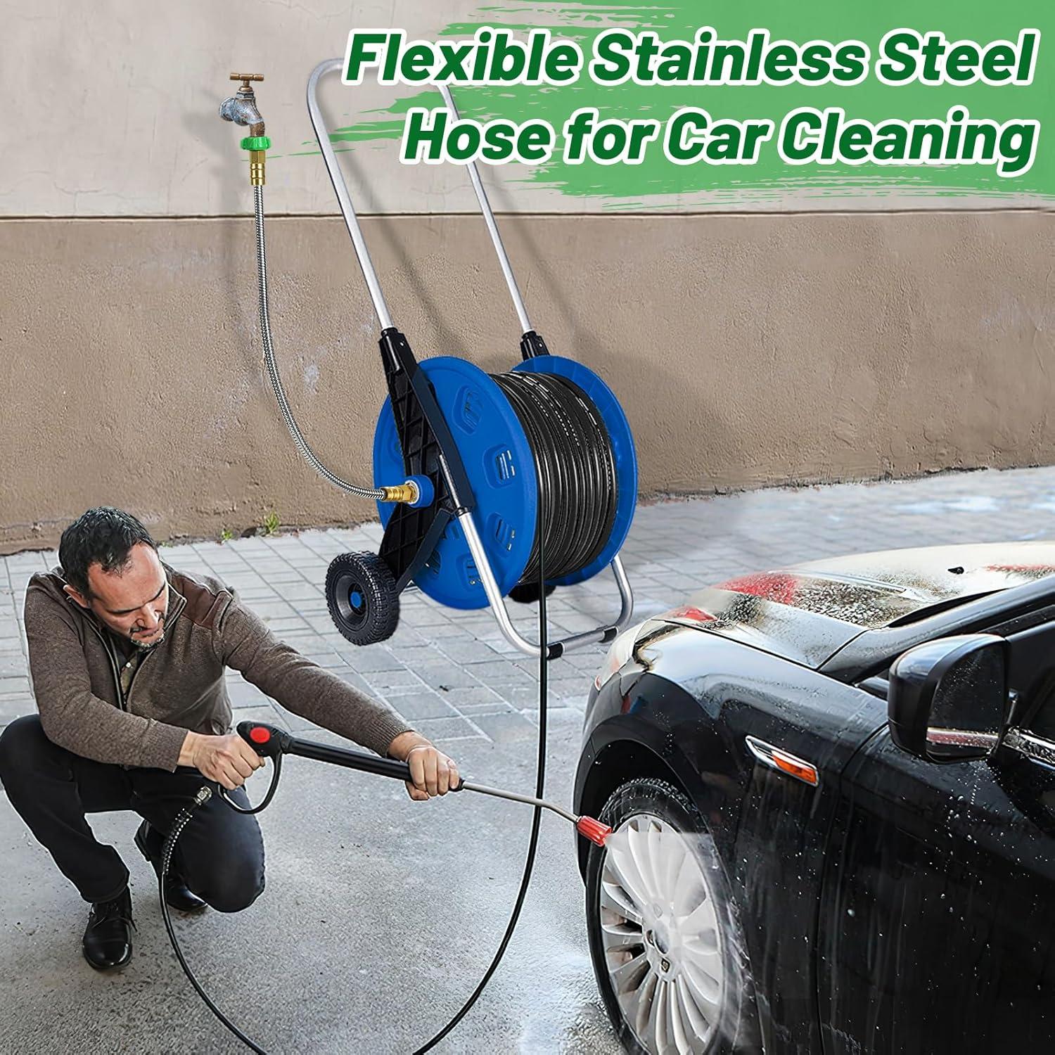 Manguera de Jardín Beeplove 0.91m Acero Inoxidable Flexible