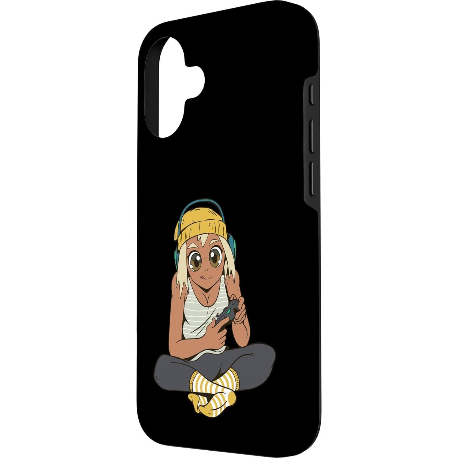 Funda Protectora iPhone 16 Chica Gamer con Auriculares