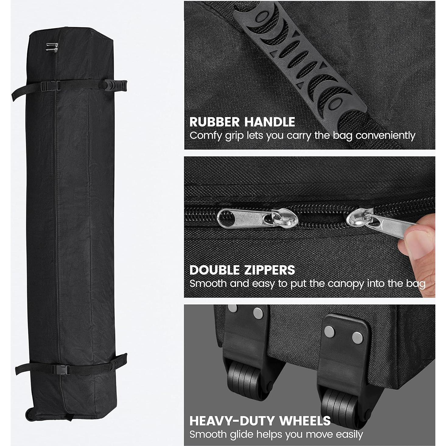 Carpa Plegable Yaheetech 2.44x2.44m Blanca Impermeable