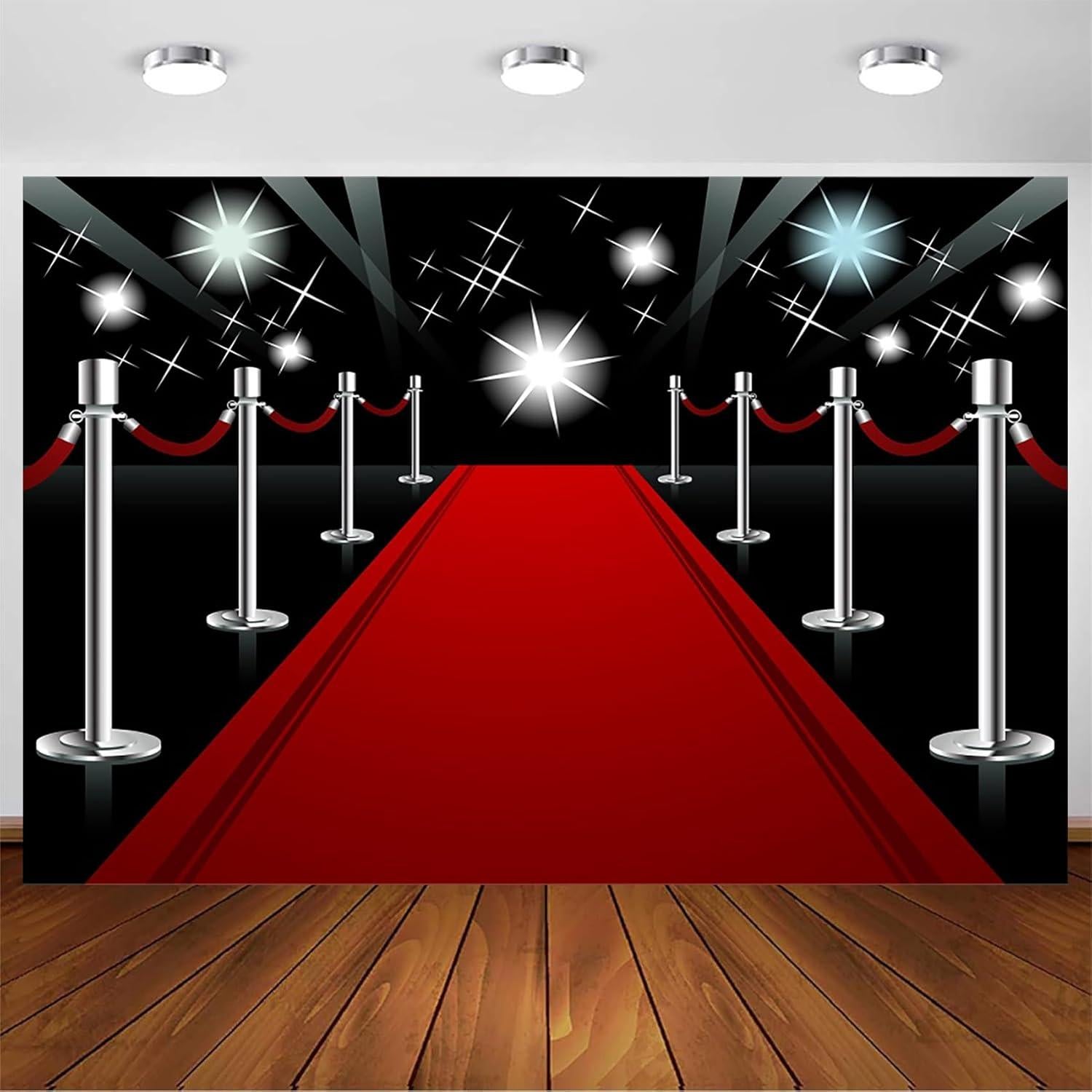 Fondo de Fotografía Vinilo 5x3ft Alfombra Roja dnldliq