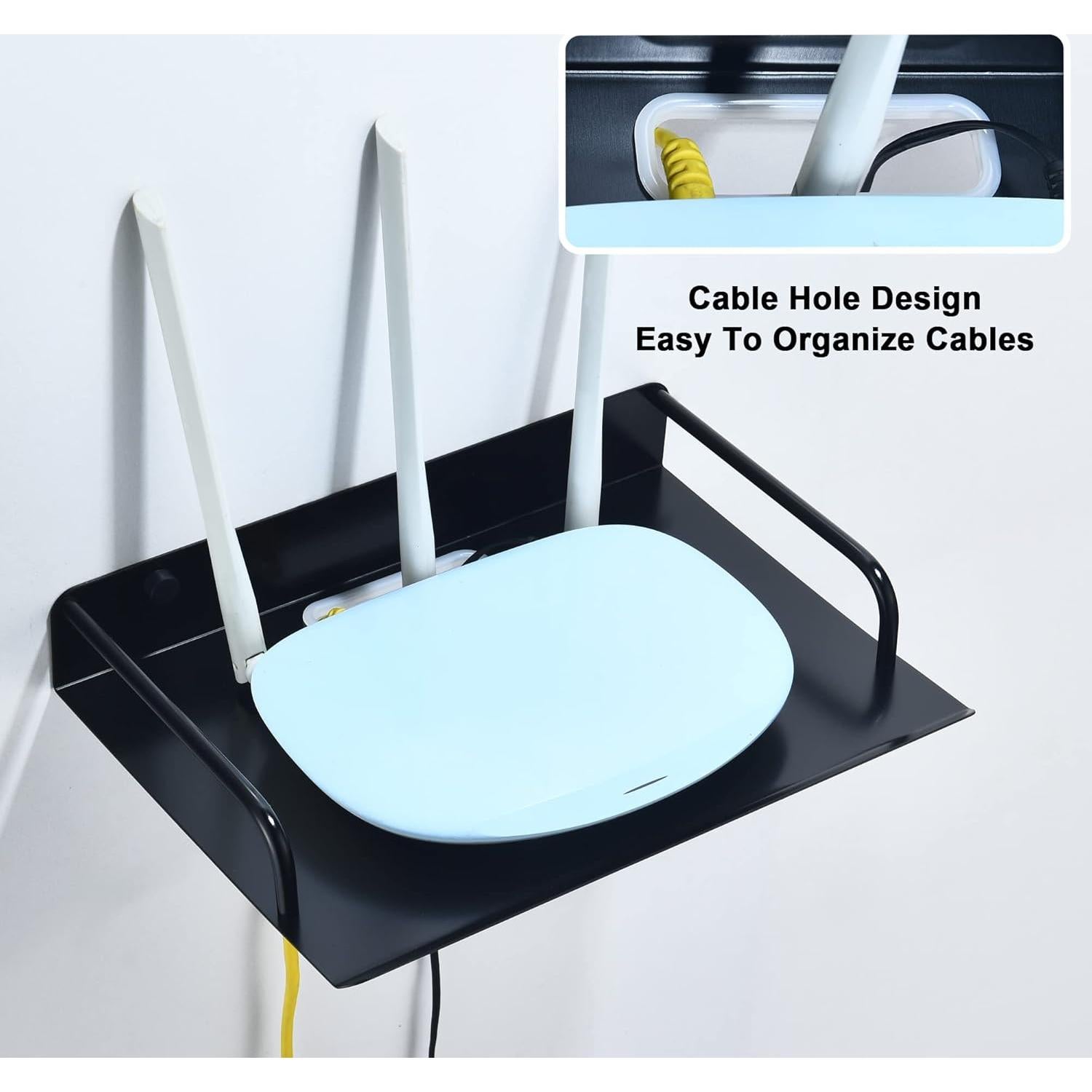 Estante Flotante HNVNER para Router y Proyector 28.5x20.5cm