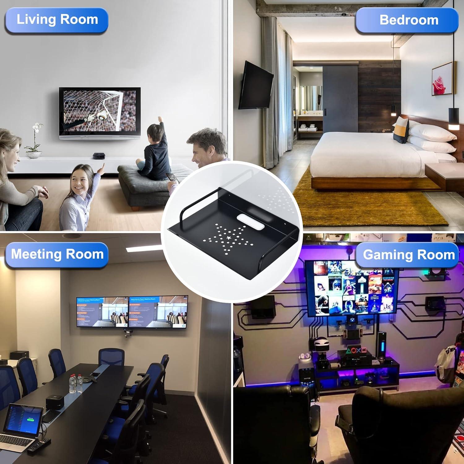 Estante Flotante HNVNER para Router y Proyector 28.5x20.5cm