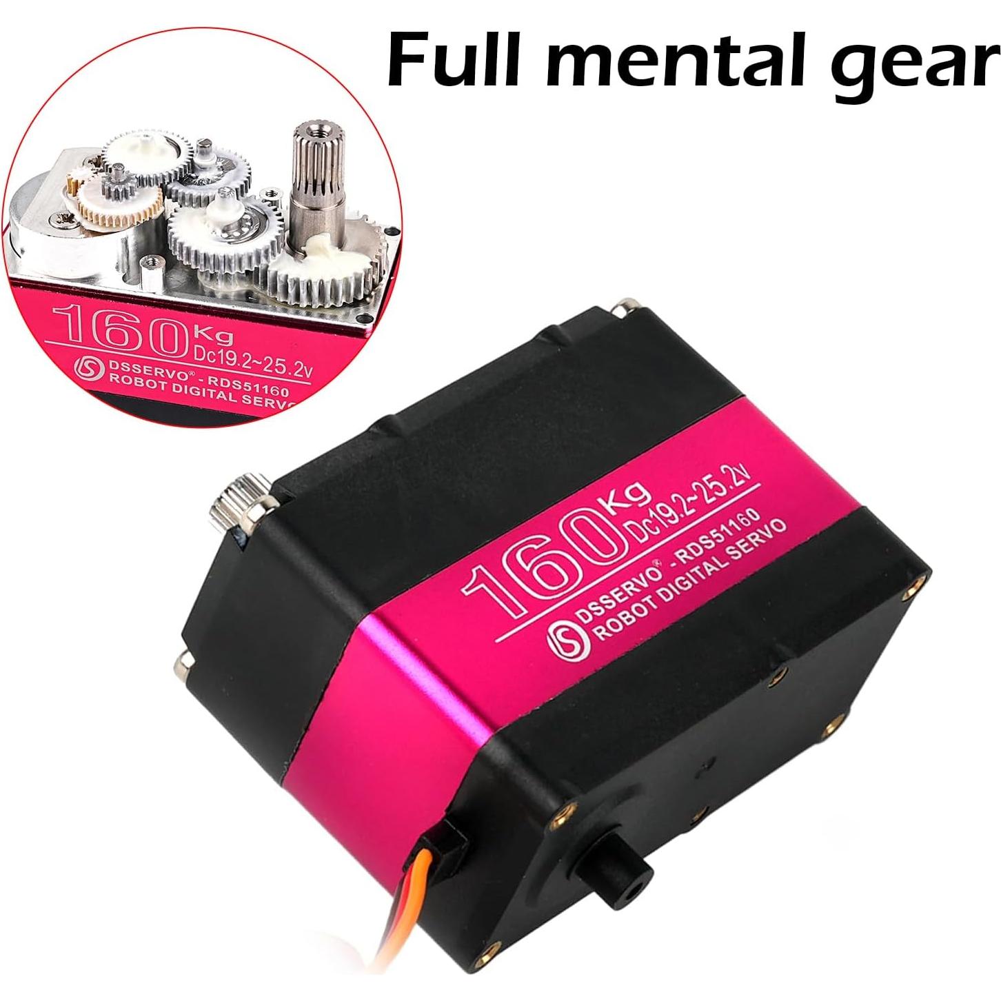 Servo Digital Wishiot 160kg Doble Eje 24V para Robótica